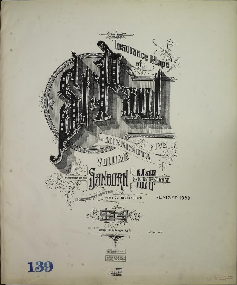 Sanborn Fire Insurance Map from Saint Paul, Ramsey County, Minnesota. (1939) – Map View