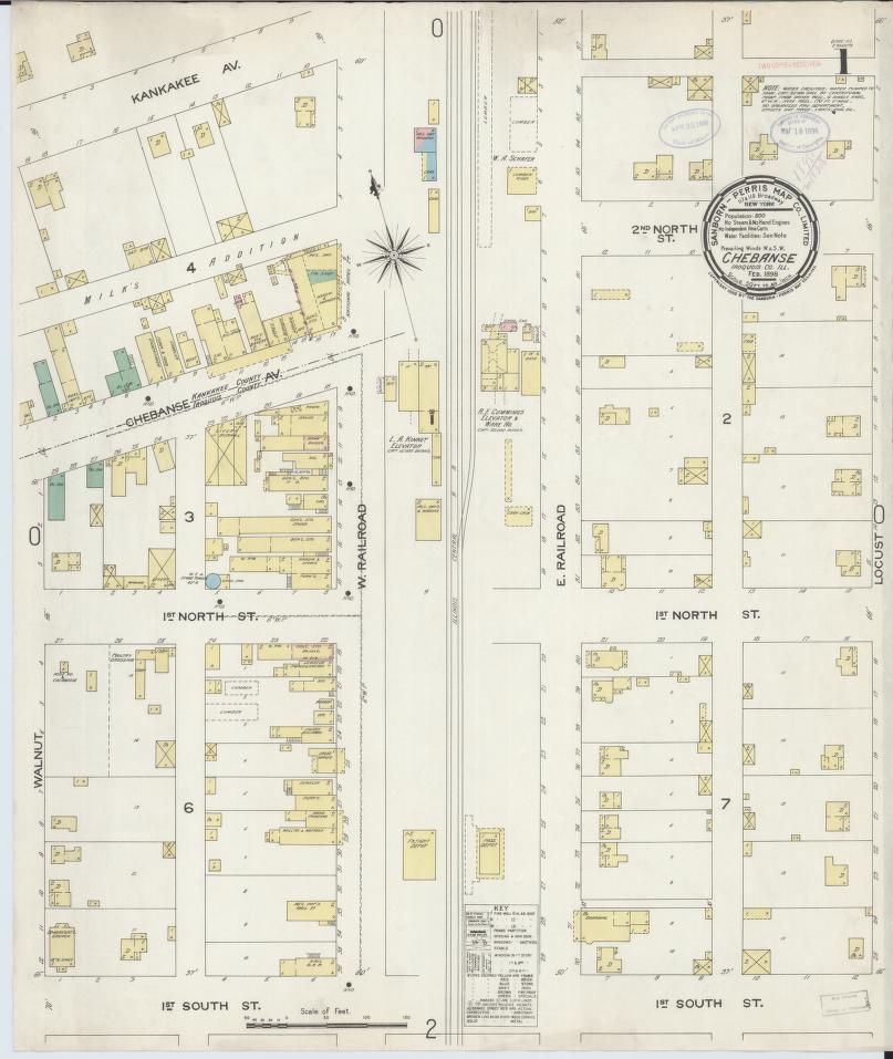 Sanborn Fire Insurance Map from Chebanse, Iroquois And Kankakee County, Illinois. (1898) – Map View