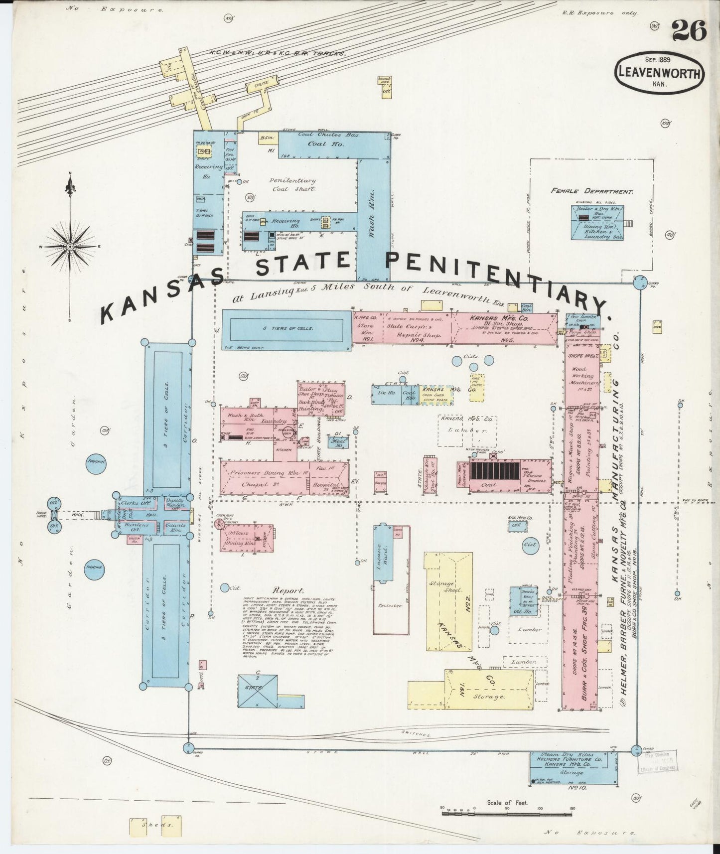 Sanborn Fire Insurance Map from Leavenworth, Leavenworth County, Kansas (1889), Sheet #0027 - Complete Map Set gallery image, historic Sanborn map, vintage wall art, Kansas Kansas