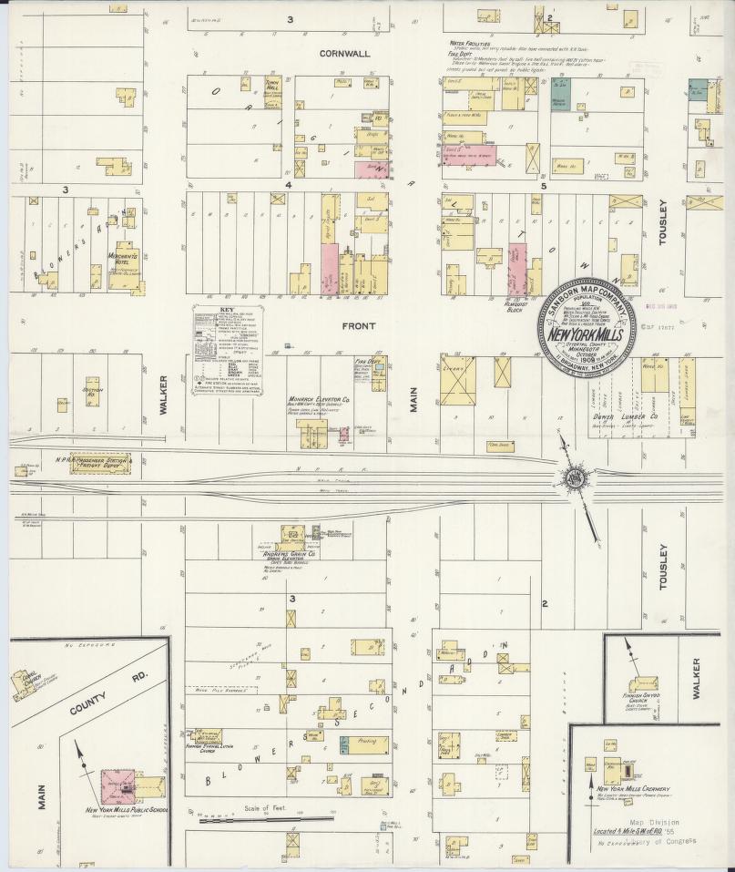 Sanborn Fire Insurance Map from New York Mills, Otter Tail County, Minnesota. (1909) – Map View