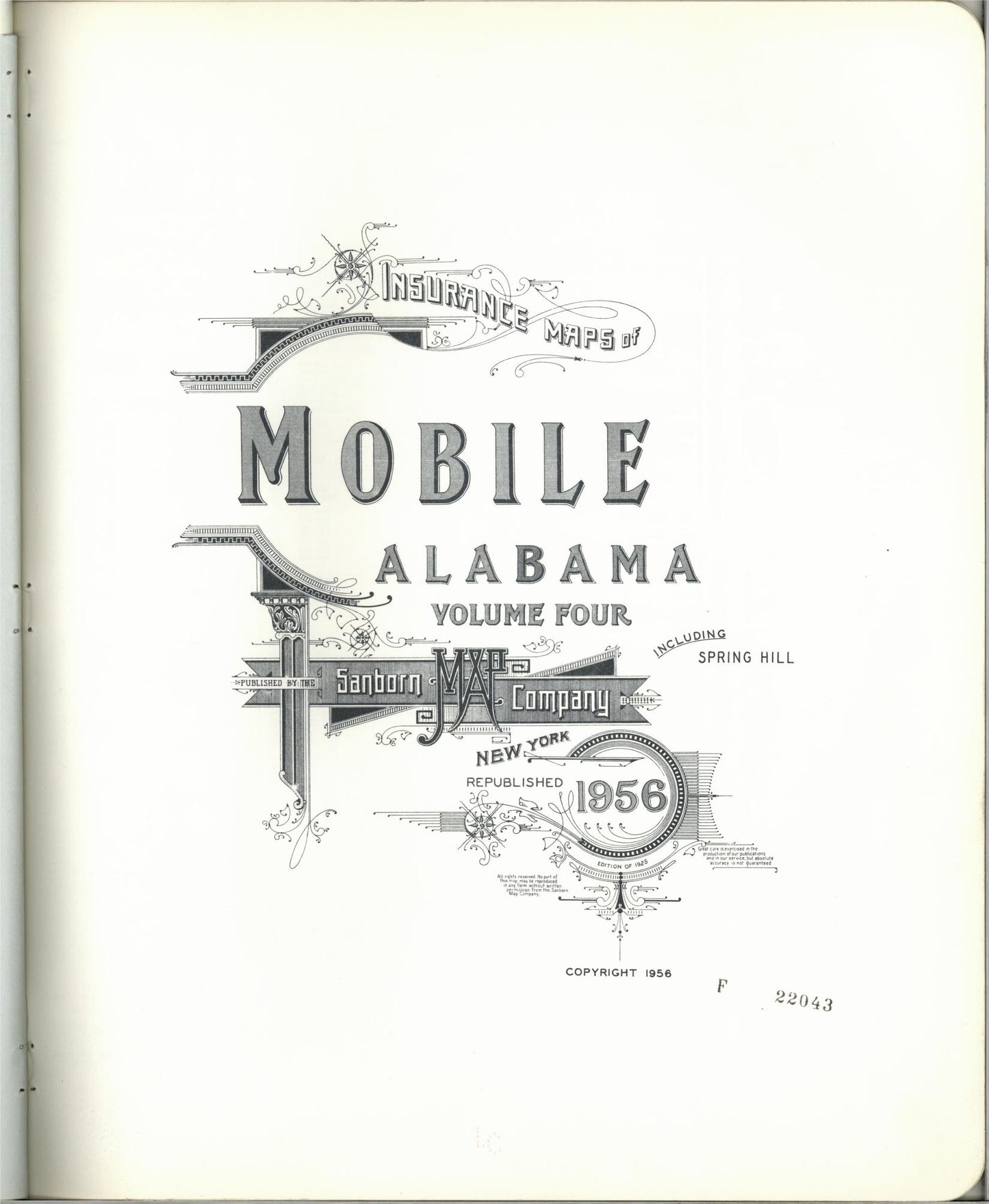 Sanborn Fire Insurance Map from Mobile, Mobile County, Alabama (1956), Sheet #0001 - Complete Map Set gallery image, historic Sanborn map, vintage wall art, Alabama Alabama