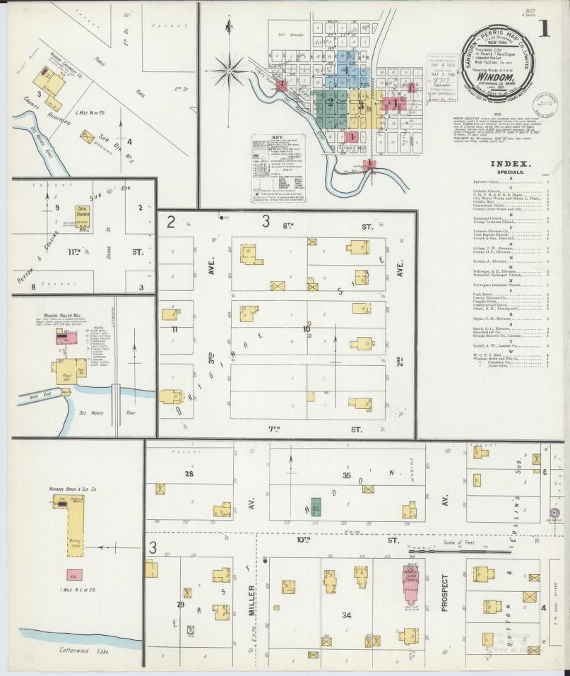 Sanborn Fire Insurance Map from Windom, Cottonwood County, Minnesota. (1900) – Map View