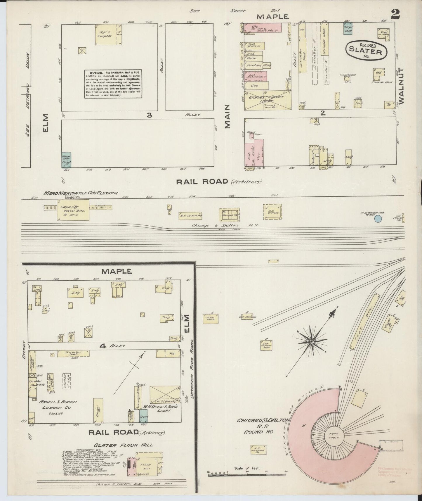 Sanborn Fire Insurance Map from Slater, Saline County, Missouri (1883), Sheet #0002 - Complete Map Set gallery image, historic Sanborn map, vintage wall art, Missouri Missouri