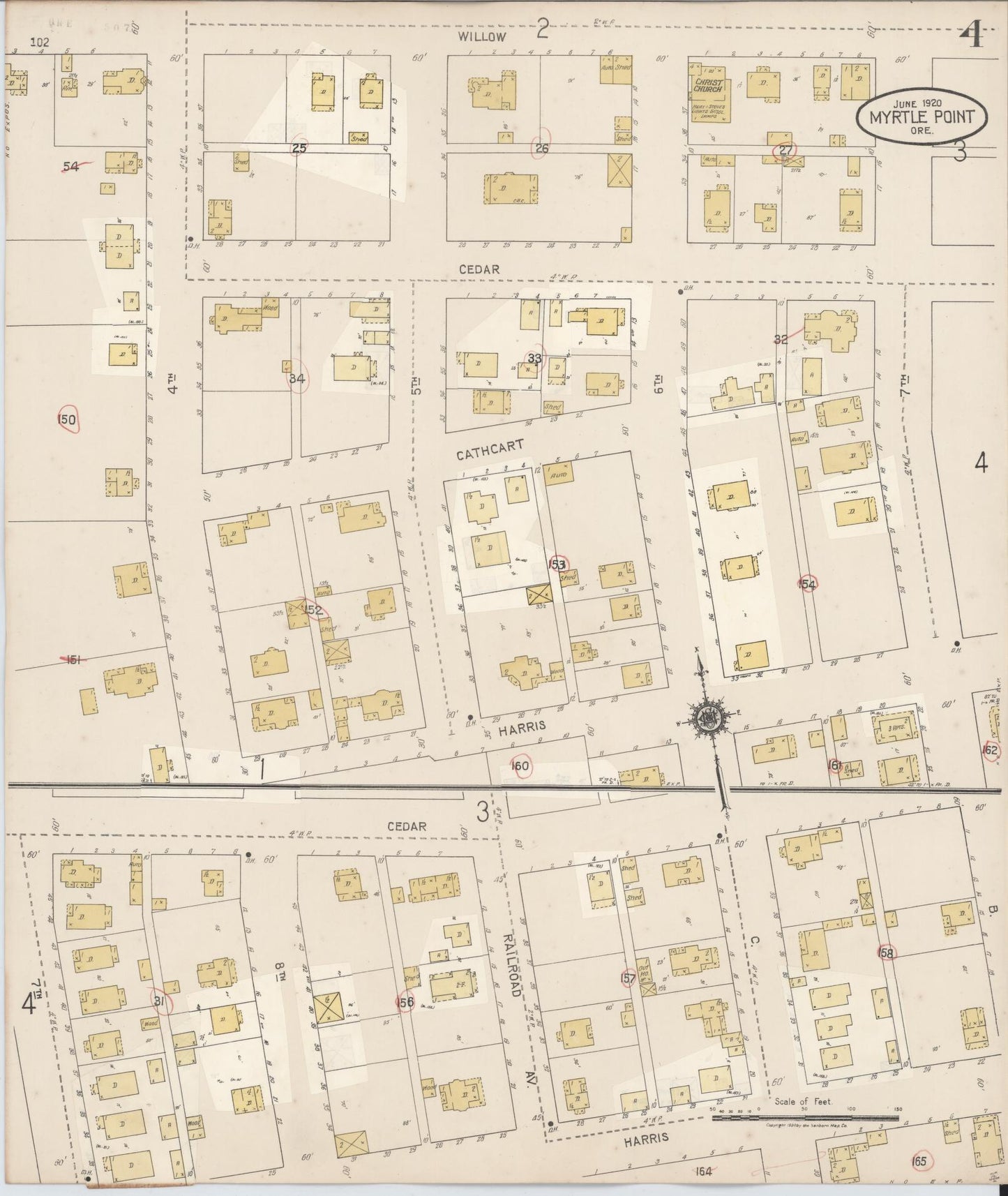 Sanborn Fire Insurance Map from Myrtle Point, Coos County, Oregon (1931), Sheet #0004 - Complete Map Set gallery image, historic Sanborn map, vintage wall art, Oregon Oregon