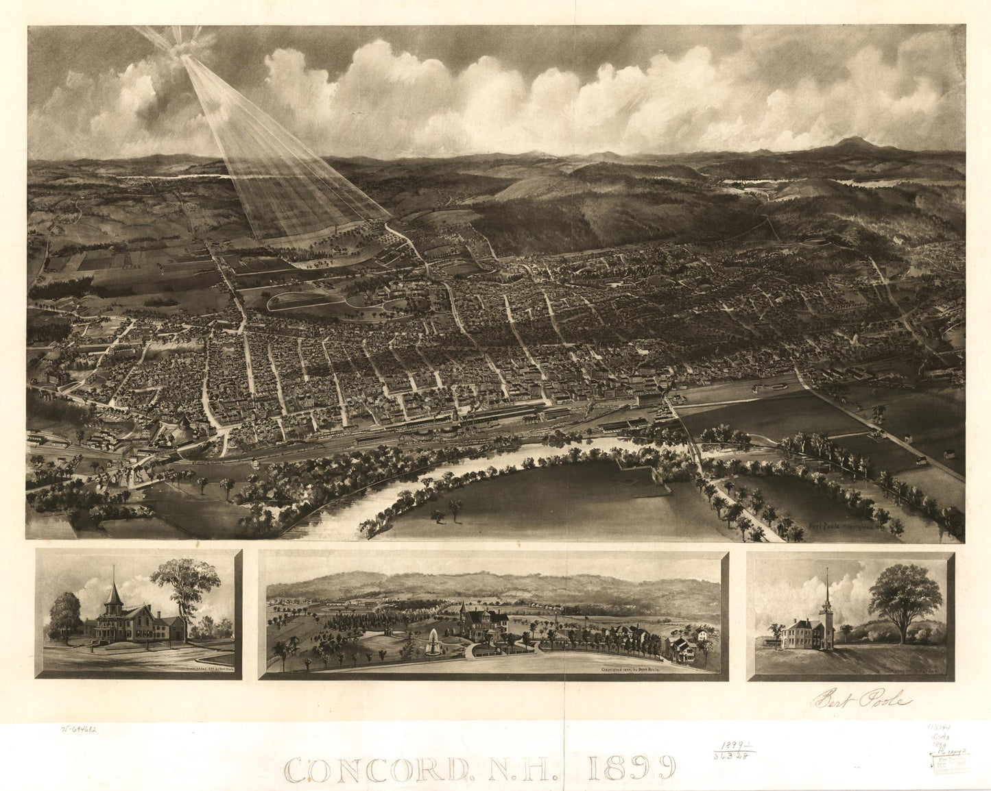 Concord, N.H. 1899. (1899) – Historic Bird’s-Eye View Panorama Print