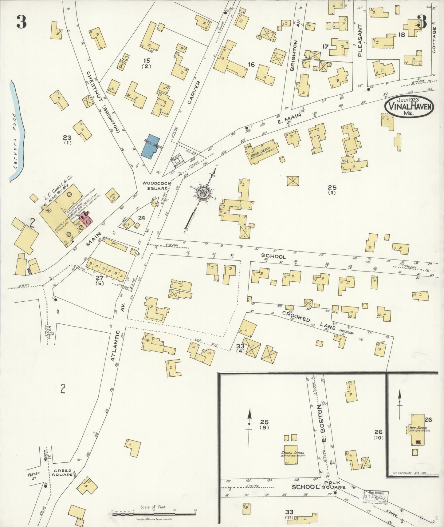 Sanborn Fire Insurance Map from Vinalhaven, Knox County, Maine (1923), Sheet #0003