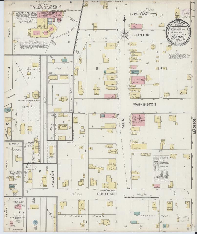 Sanborn Fire Insurance Map from Avon, Fulton County, Illinois. (1893) – Map View