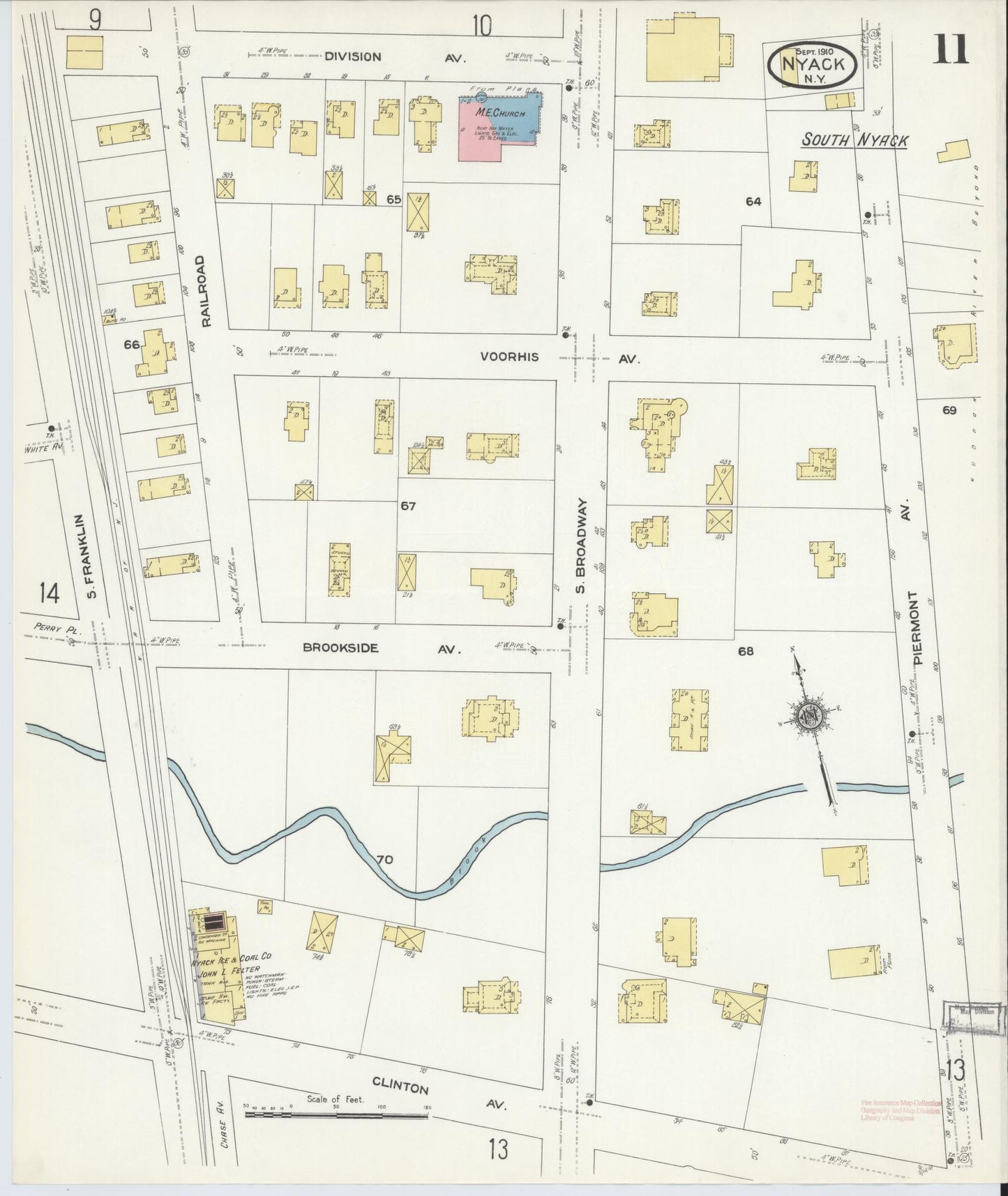 Sanborn Fire Insurance Map from Nyack, Rockland County, New York. (1910), Sheet #0011