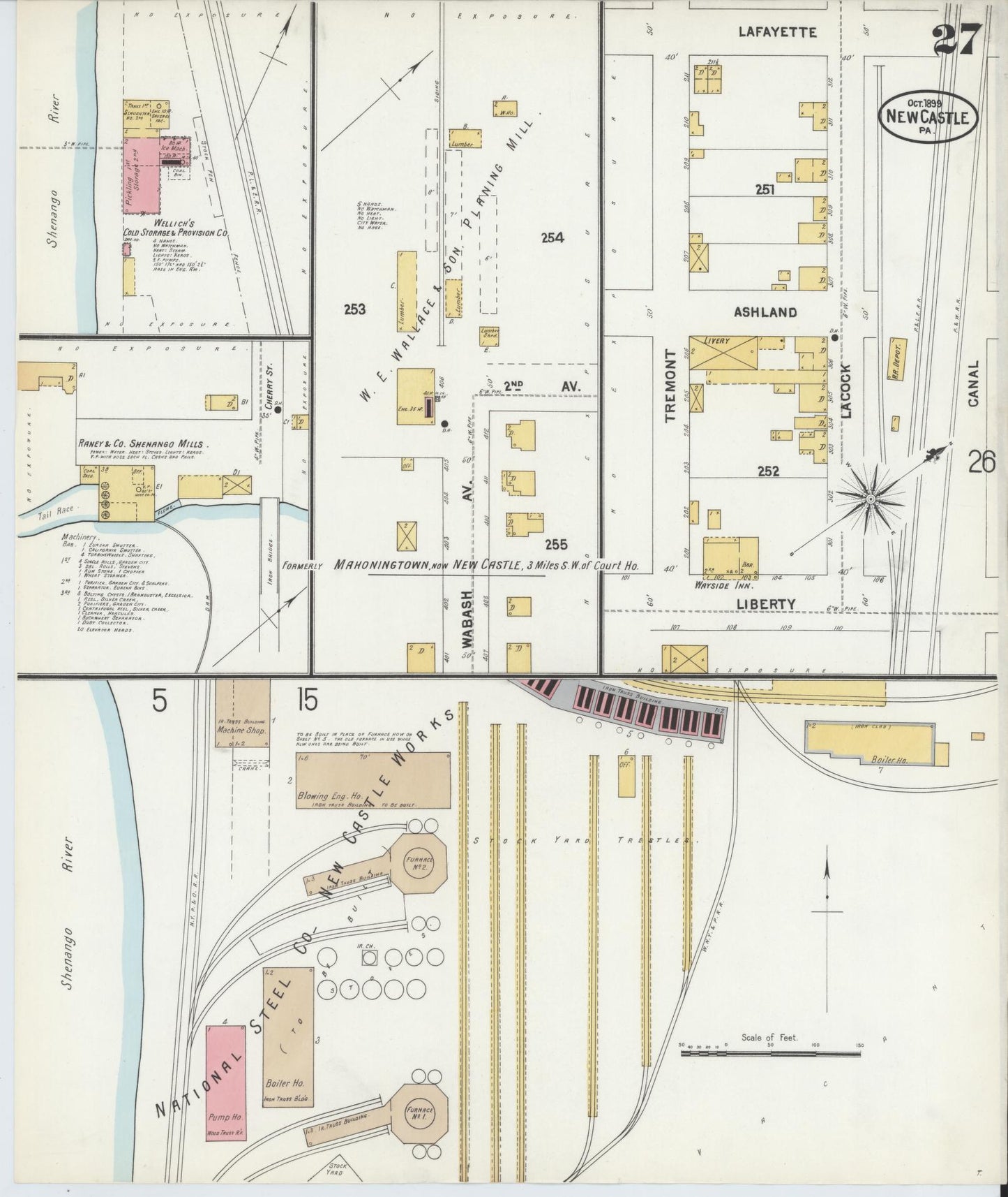 Sanborn Fire Insurance Map from New Castle, Lawrence County, Pennsylvania (1899), Sheet #0027 - Complete Map Set gallery image, historic Sanborn map, vintage wall art, Pennsylvania Pennsylvania