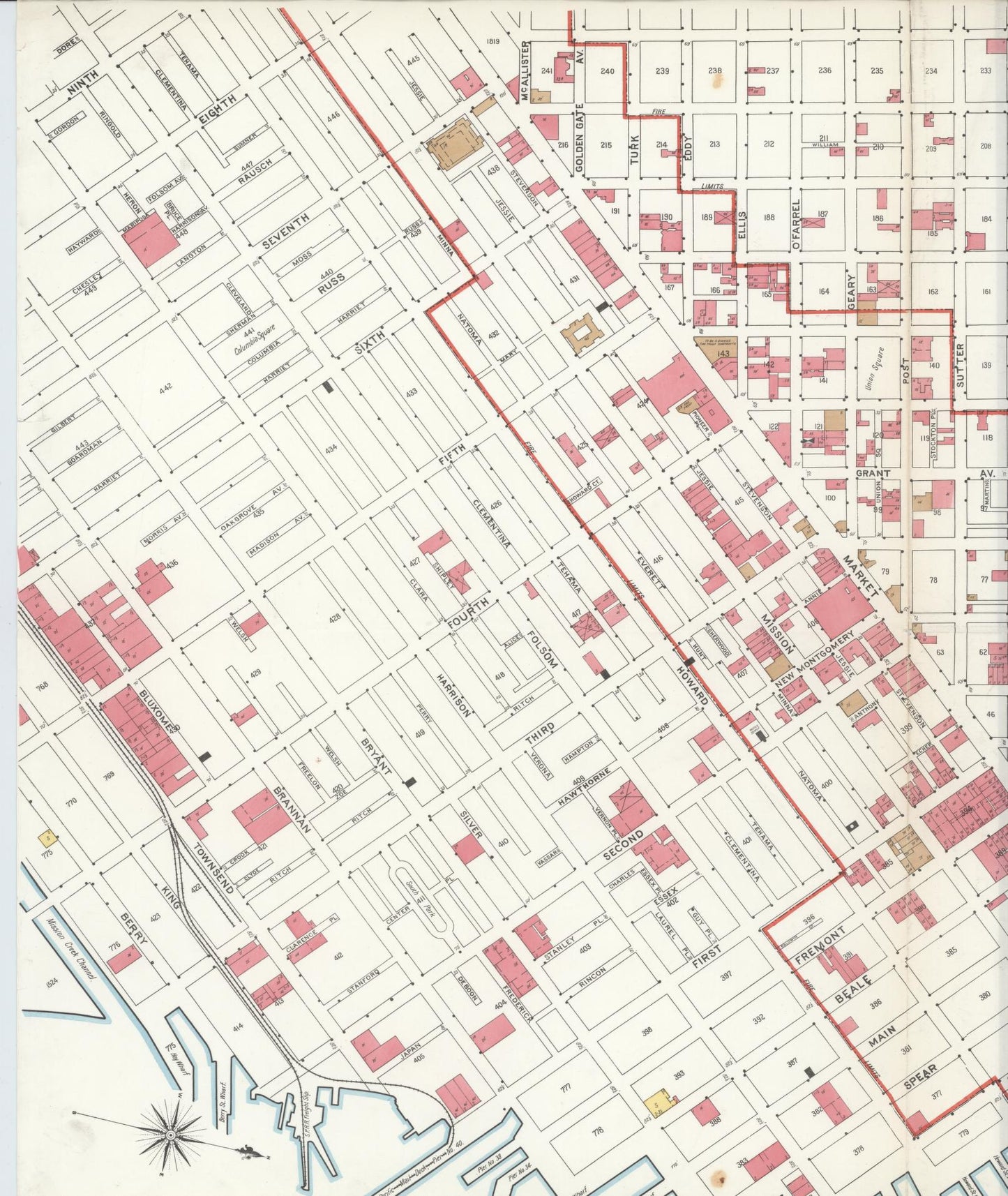 Sanborn Fire Insurance Map from San Francisco, San Francisco County, California. (1904) – Historic Sanborn Fire Insurance Map Print
