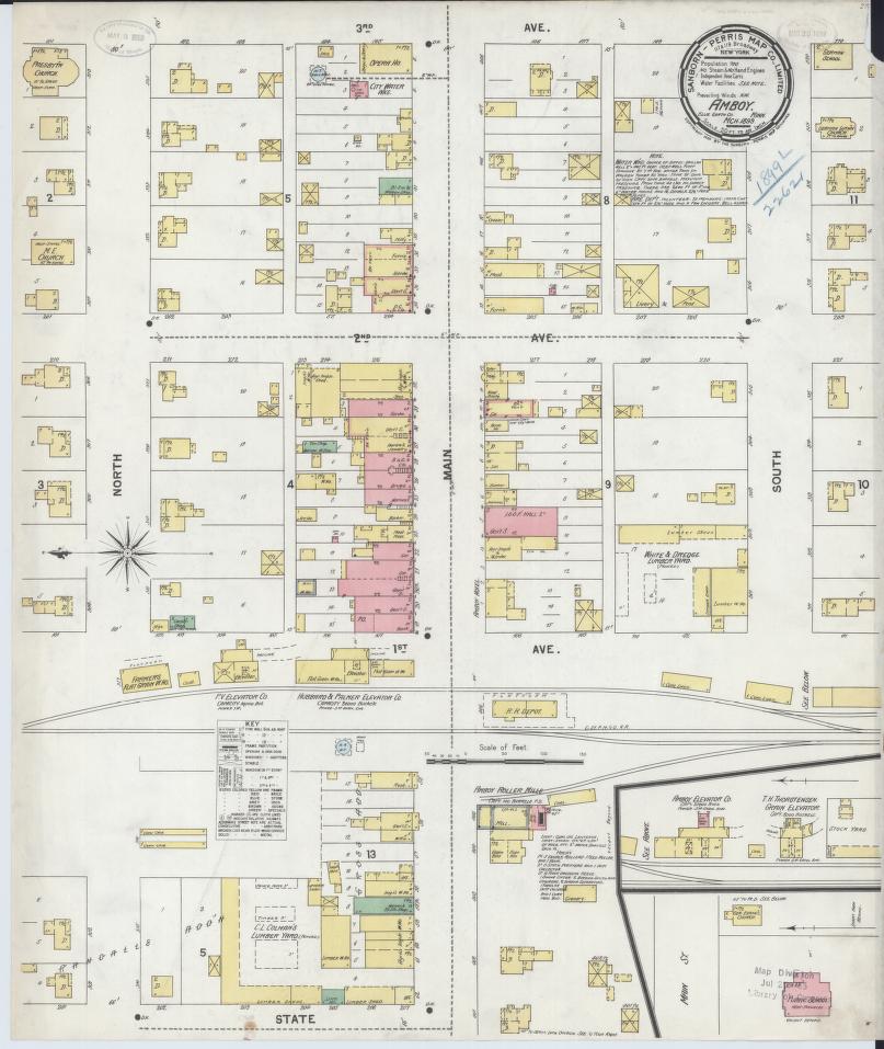 Sanborn Fire Insurance Map from Amboy, Blue Earth County, Minnesota. (1899) – Map View