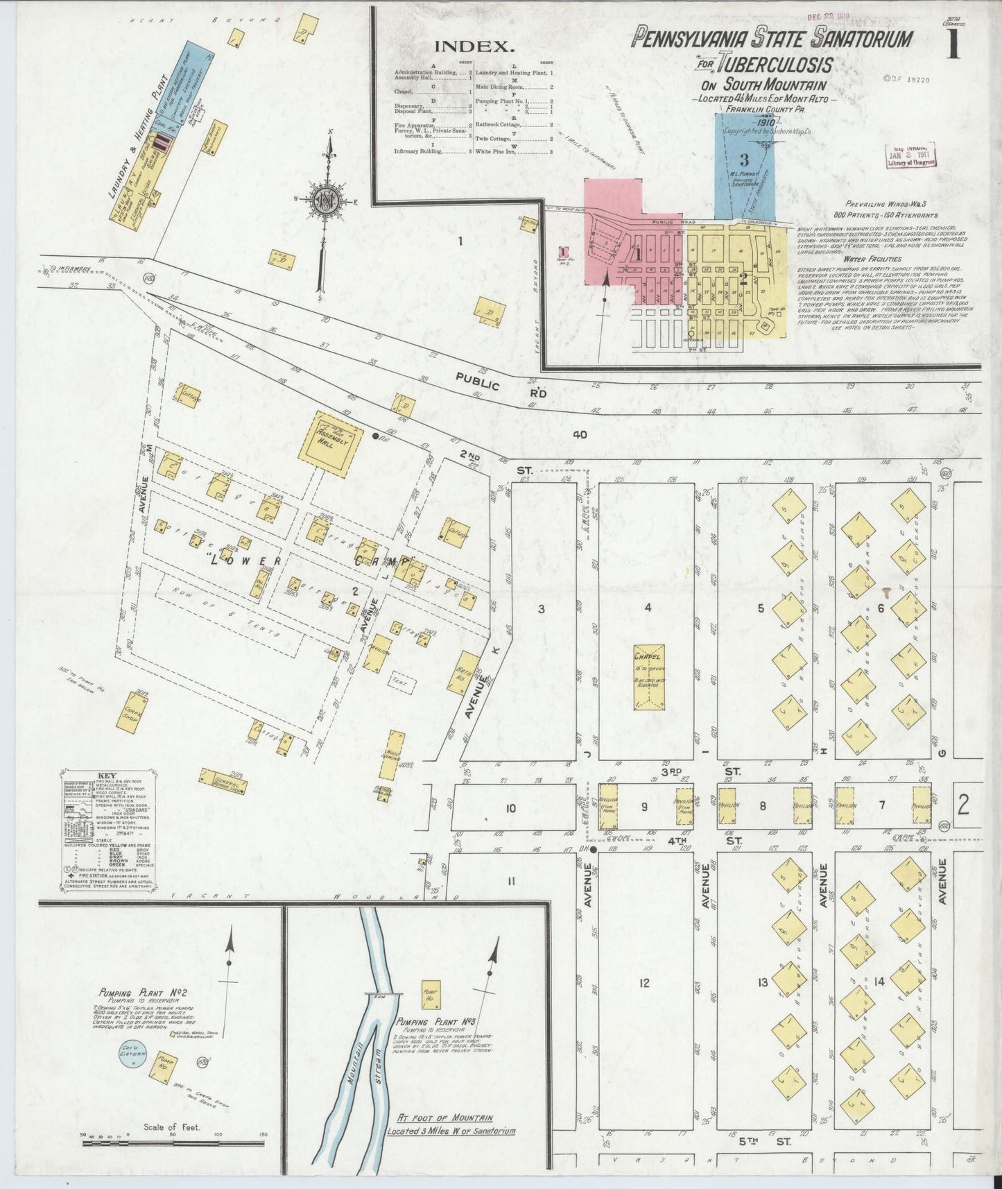 Sanborn Fire Insurance Map from South Mountain, Franklin County, Pennsylvania. (1910) – Historic Sanborn Fire Insurance Map Print