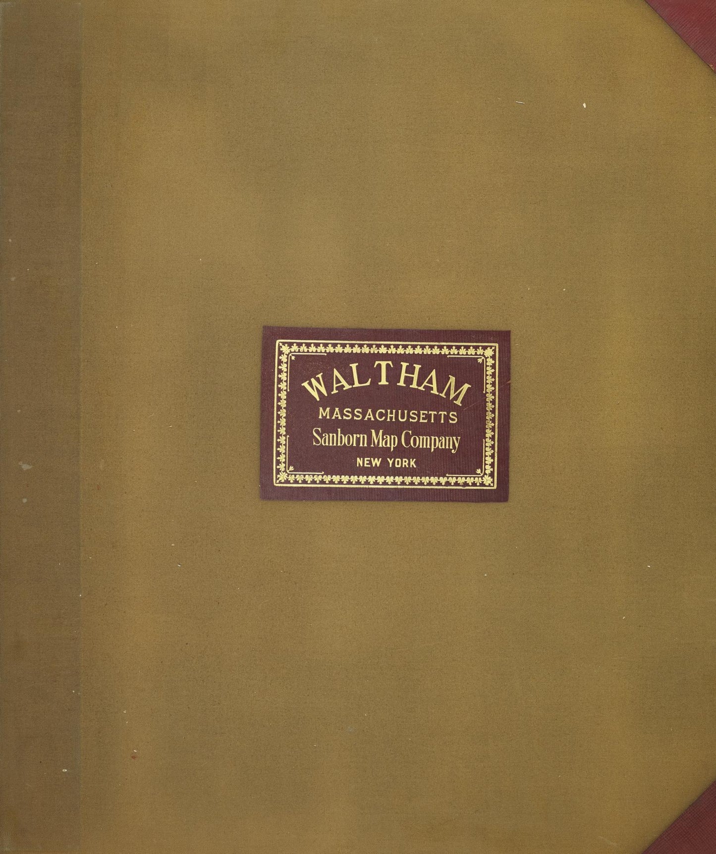 Sanborn Fire Insurance Map from Waltham, Middlesex County, Massachusetts (1950), Sheet #0001 - Historic Sanborn Fire Insurance Map Print, vintage old map wall art, antique decor, genealogy gift, Massachusetts Massachusetts map
