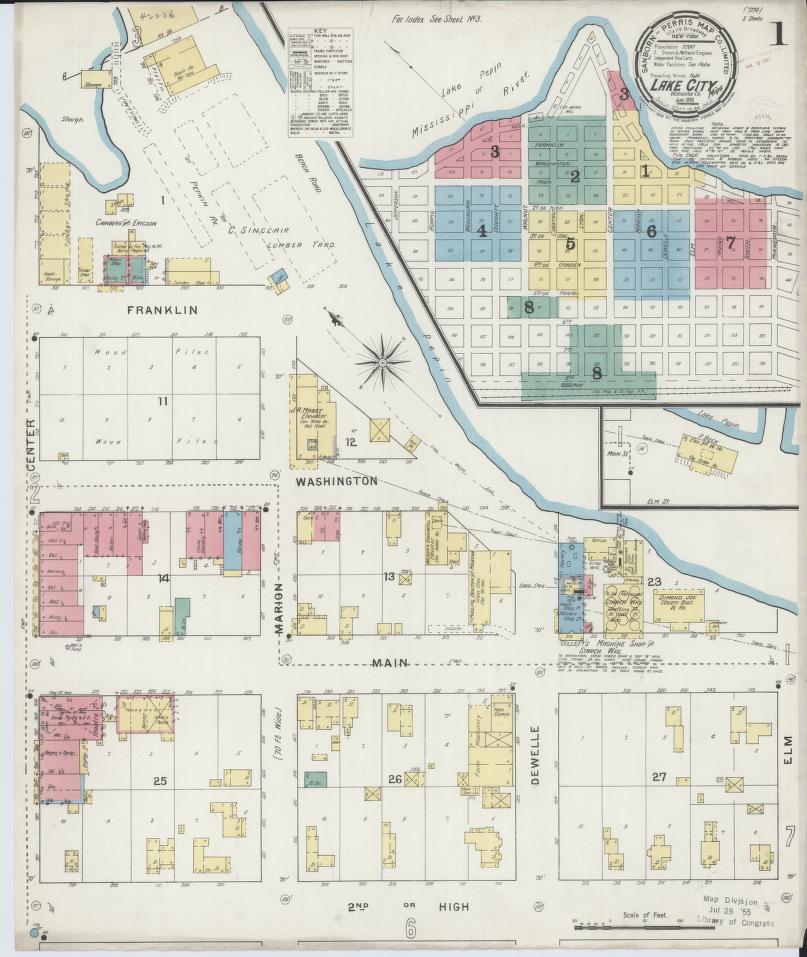 Sanborn Fire Insurance Map from Lake City, Wabasha County, Minnesota. (1894) – Map View
