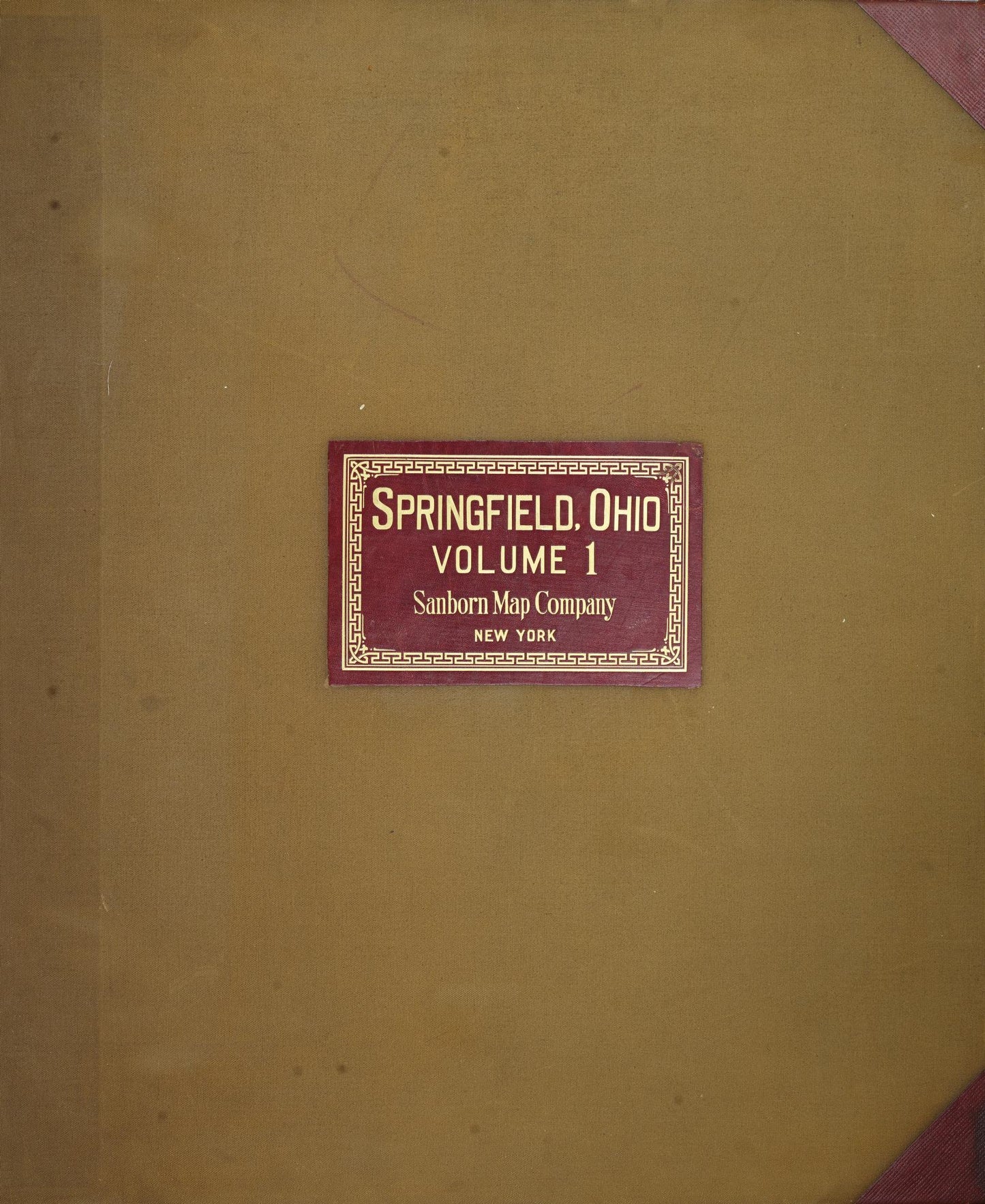 Sanborn Fire Insurance Map from Springfield, Clark County, Ohio (1950), Sheet #0001 - Historic Sanborn Fire Insurance Map Print, vintage old map wall art, antique decor, genealogy gift, Ohio Ohio map