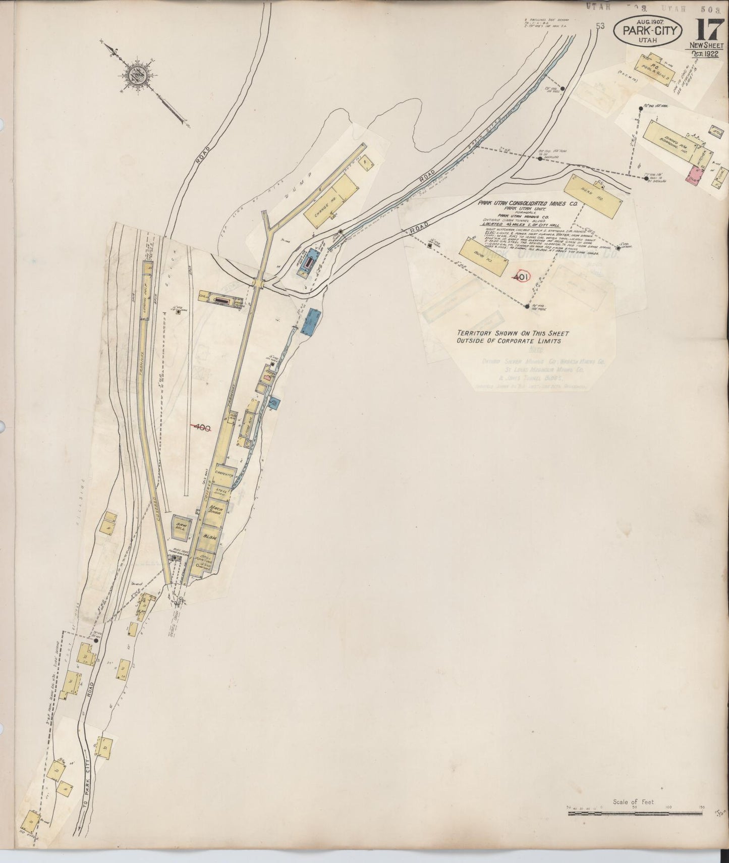Sanborn Fire Insurance Map from Park City, Summit County, Utah (1940), Sheet #0017 - Complete Map Set gallery image, historic Sanborn map, vintage wall art, Utah Utah