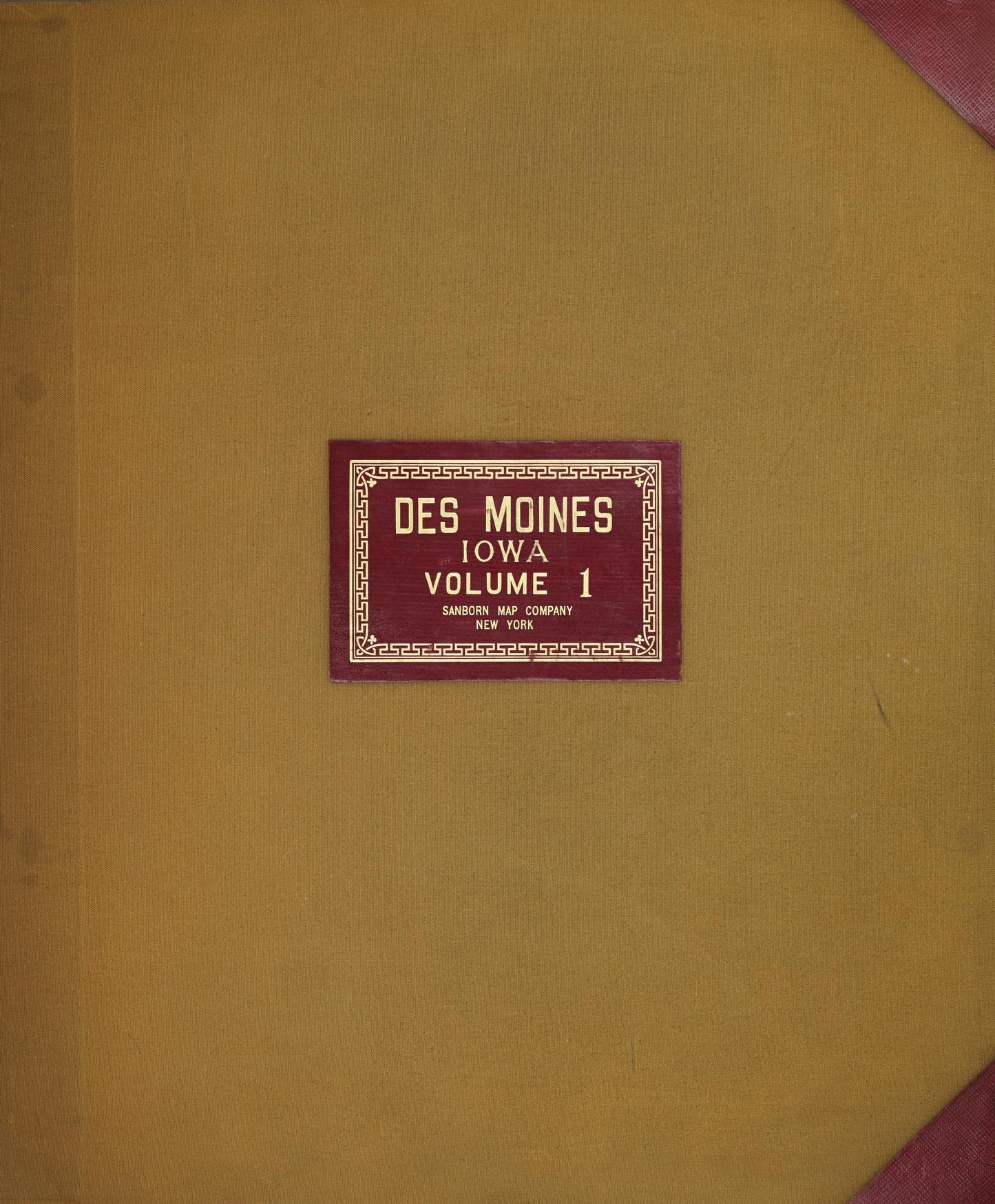 Sanborn Fire Insurance Map from Des Moines, Polk County, Iowa (1950), Sheet #0001 - Historic Sanborn Fire Insurance Map Print, vintage old map wall art