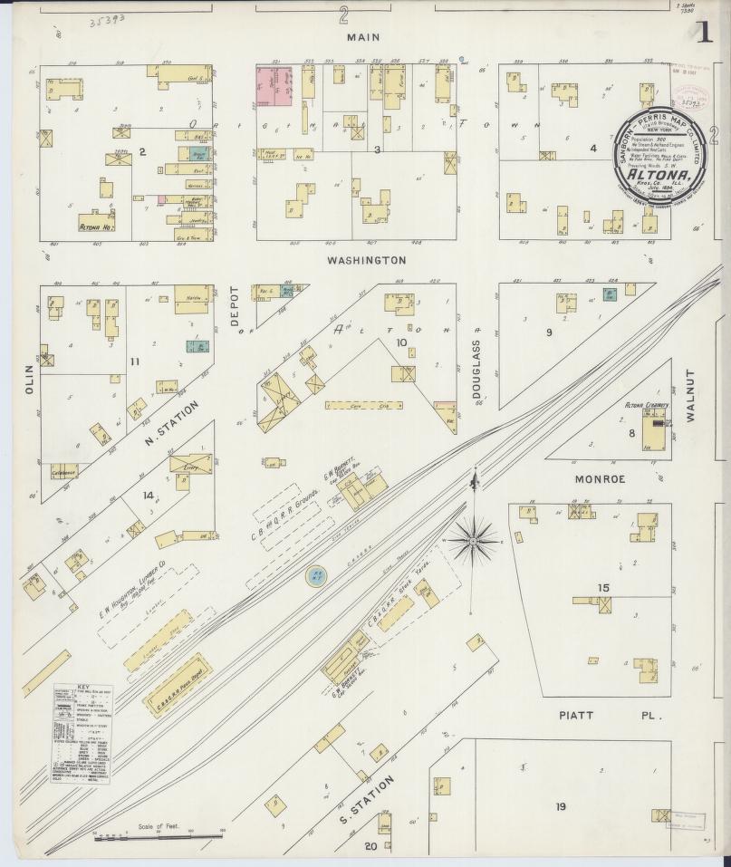 Sanborn Fire Insurance Map from Altona, Knox County, Illinois. (1894) – Map View