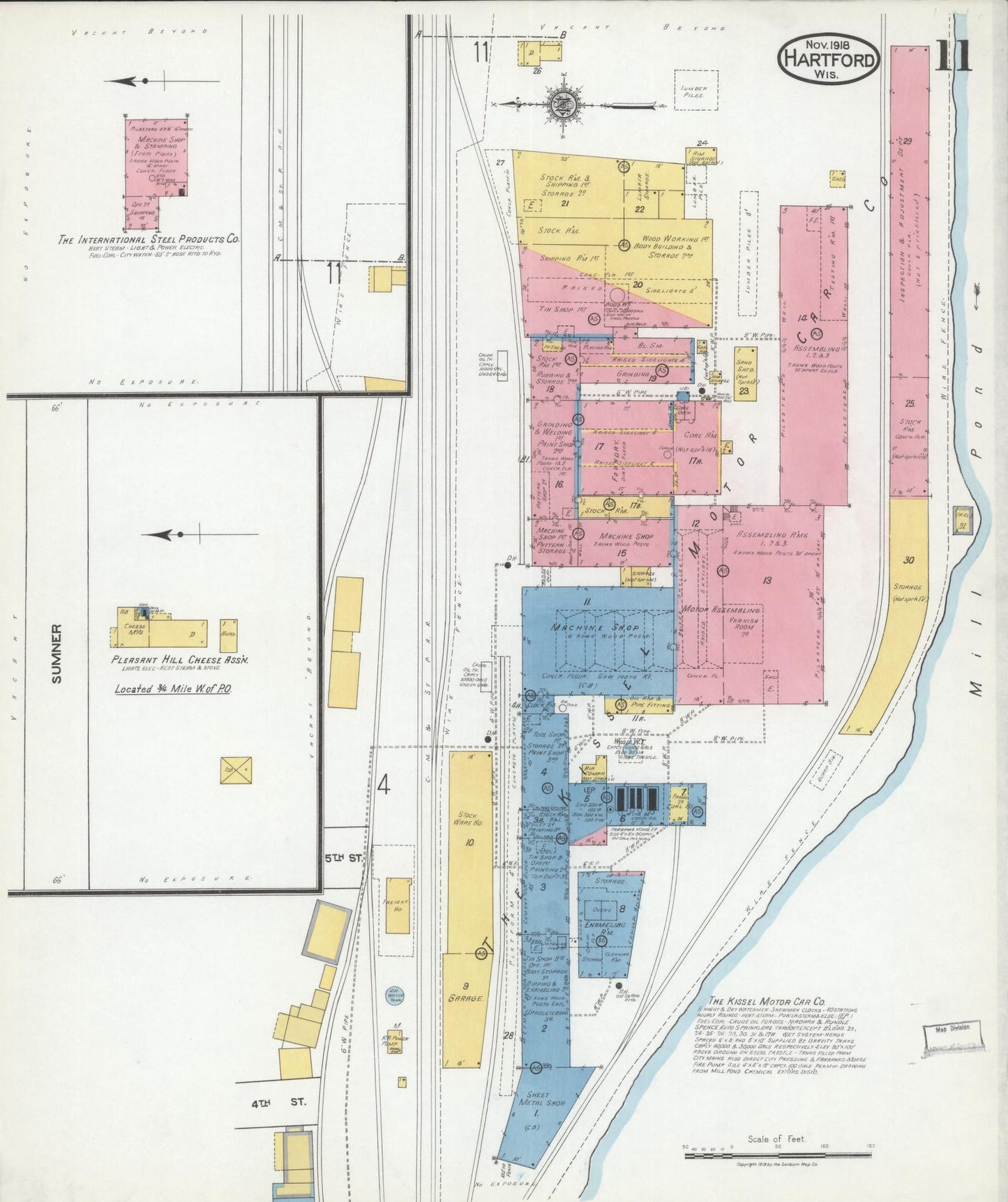 Sanborn Fire Insurance Map from Hartford, Washington County, Wisconsin (1918), Sheet #0011 - Complete Map Set gallery image, historic Sanborn map, vintage wall art, Wisconsin Wisconsin