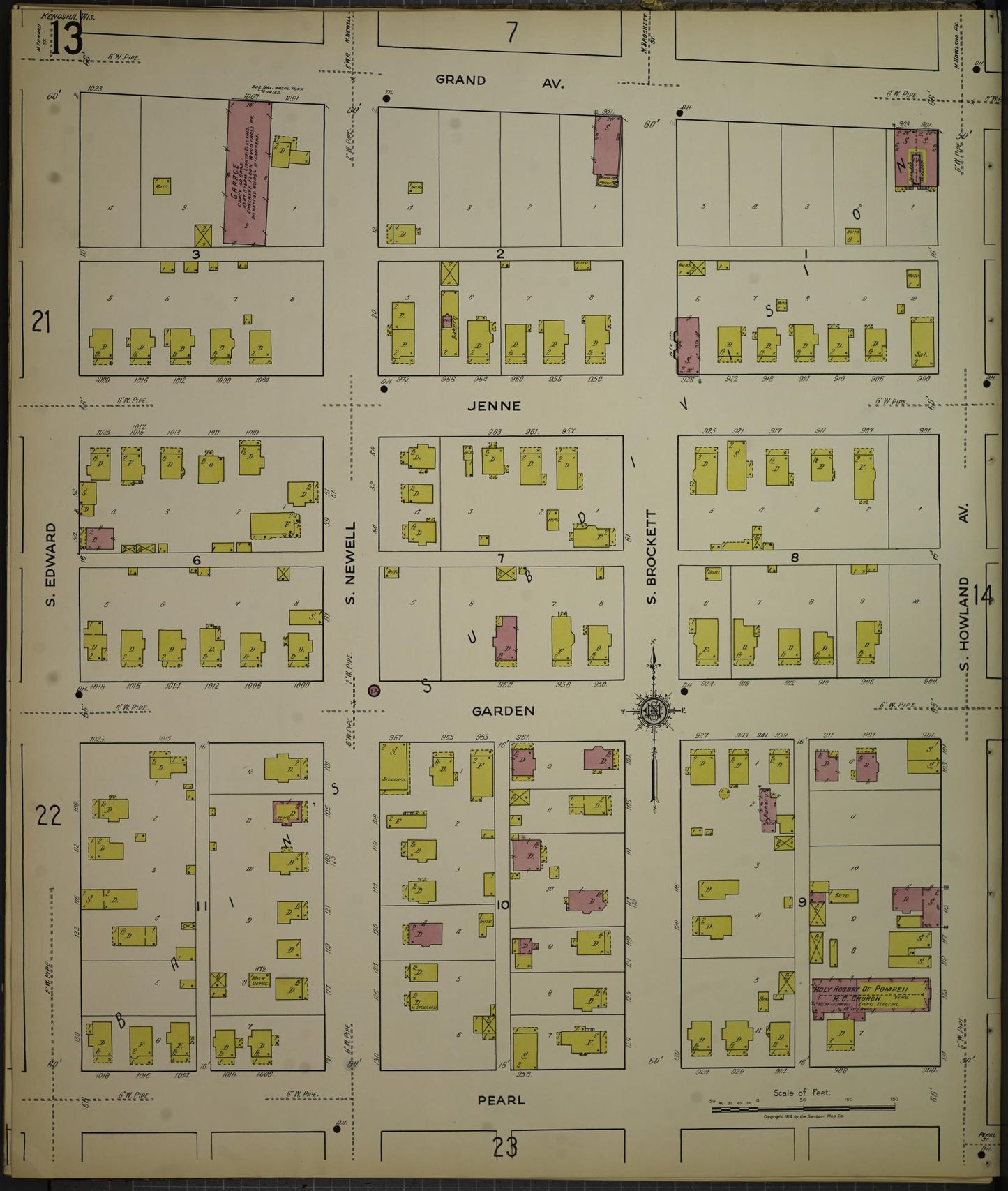 Sanborn Fire Insurance Map from Kenosha, Kenosha County, Wisconsin. (1918), Sheet 17