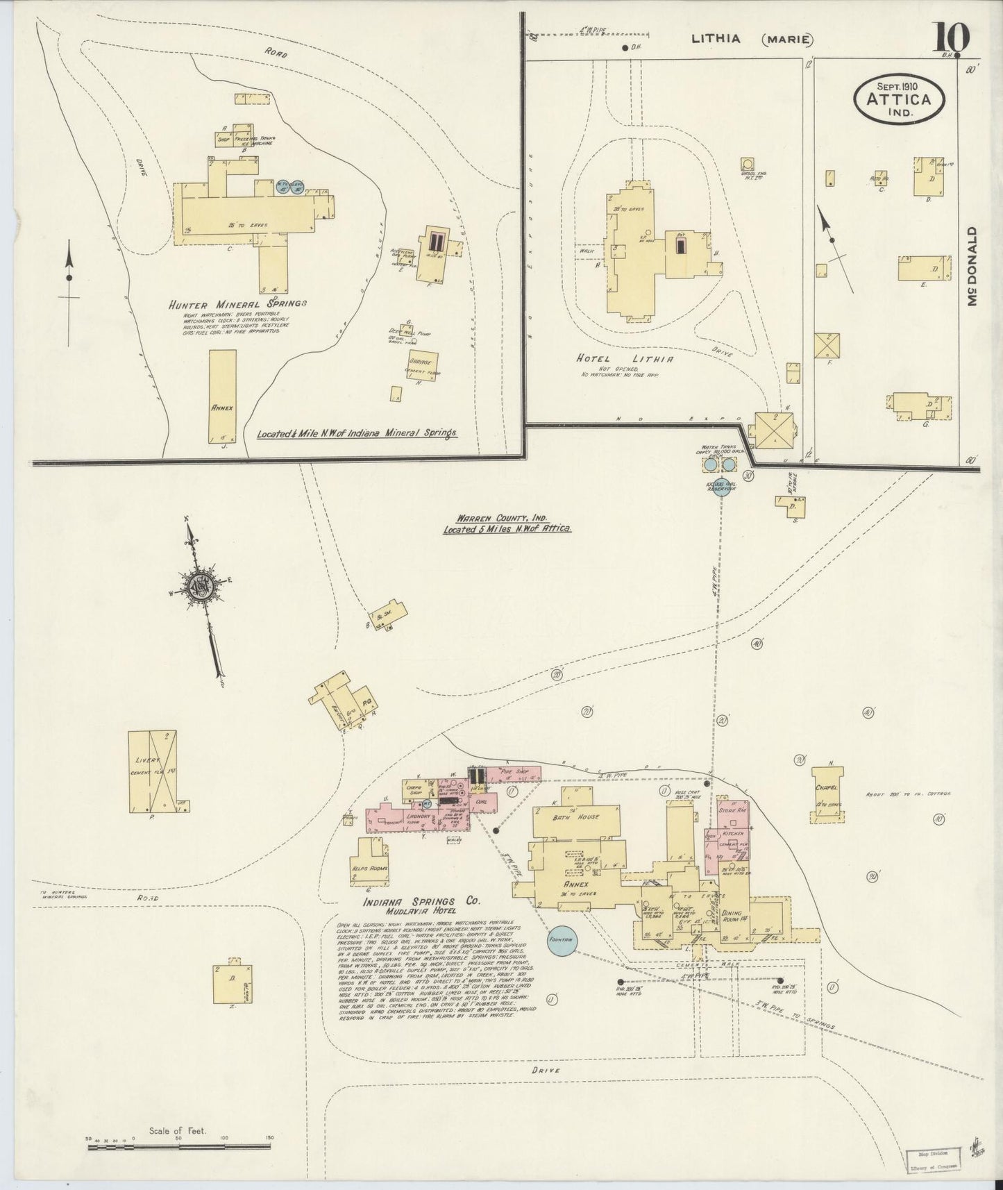 Sanborn Fire Insurance Map from Attica, Fountain County, Indiana (1910), Sheet #0010 - Complete Map Set gallery image, historic Sanborn map, vintage wall art, Indiana Indiana