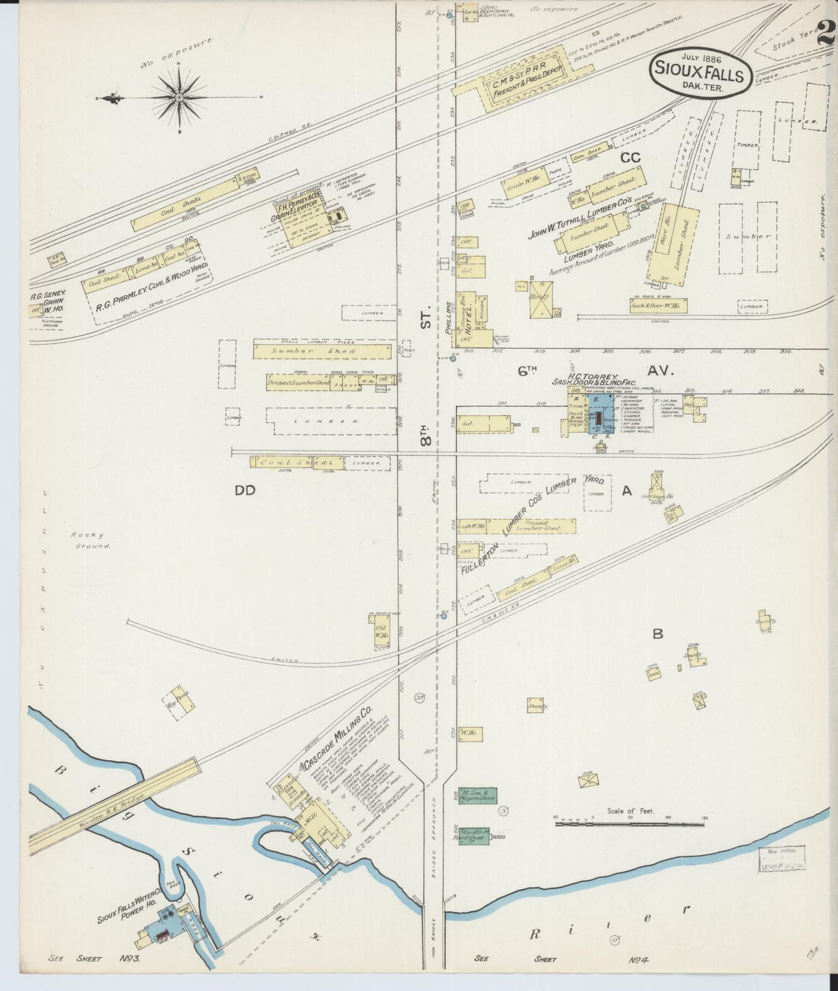 Sanborn Fire Insurance Map from Sioux Falls, Minnehaha County, South Dakota (1886), Sheet #0002