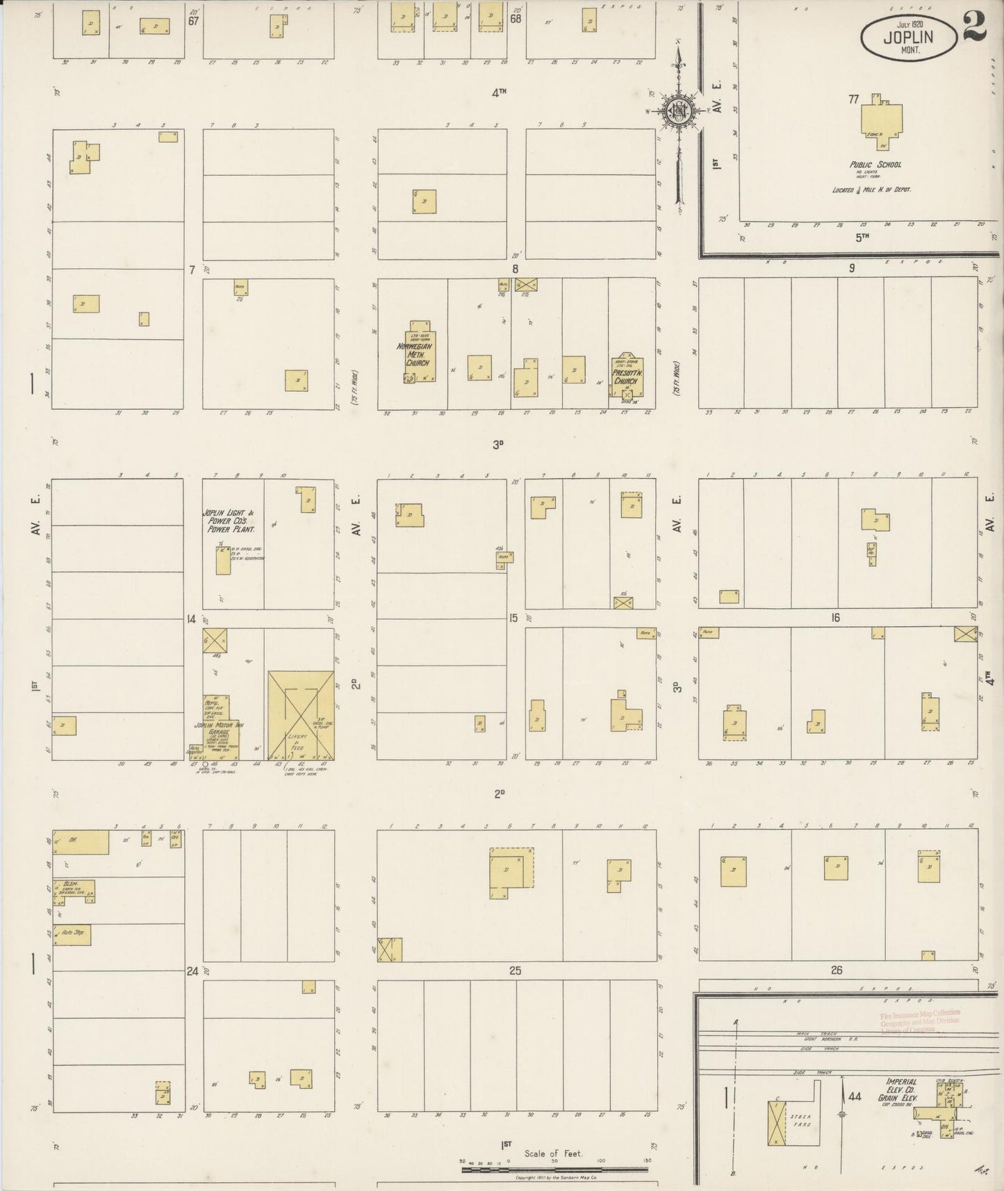 Sanborn Fire Insurance Map from Joplin, Liberty County, Montana (1920), Sheet #0002 - Complete Map Set gallery image, historic Sanborn map, vintage wall art, Montana Montana