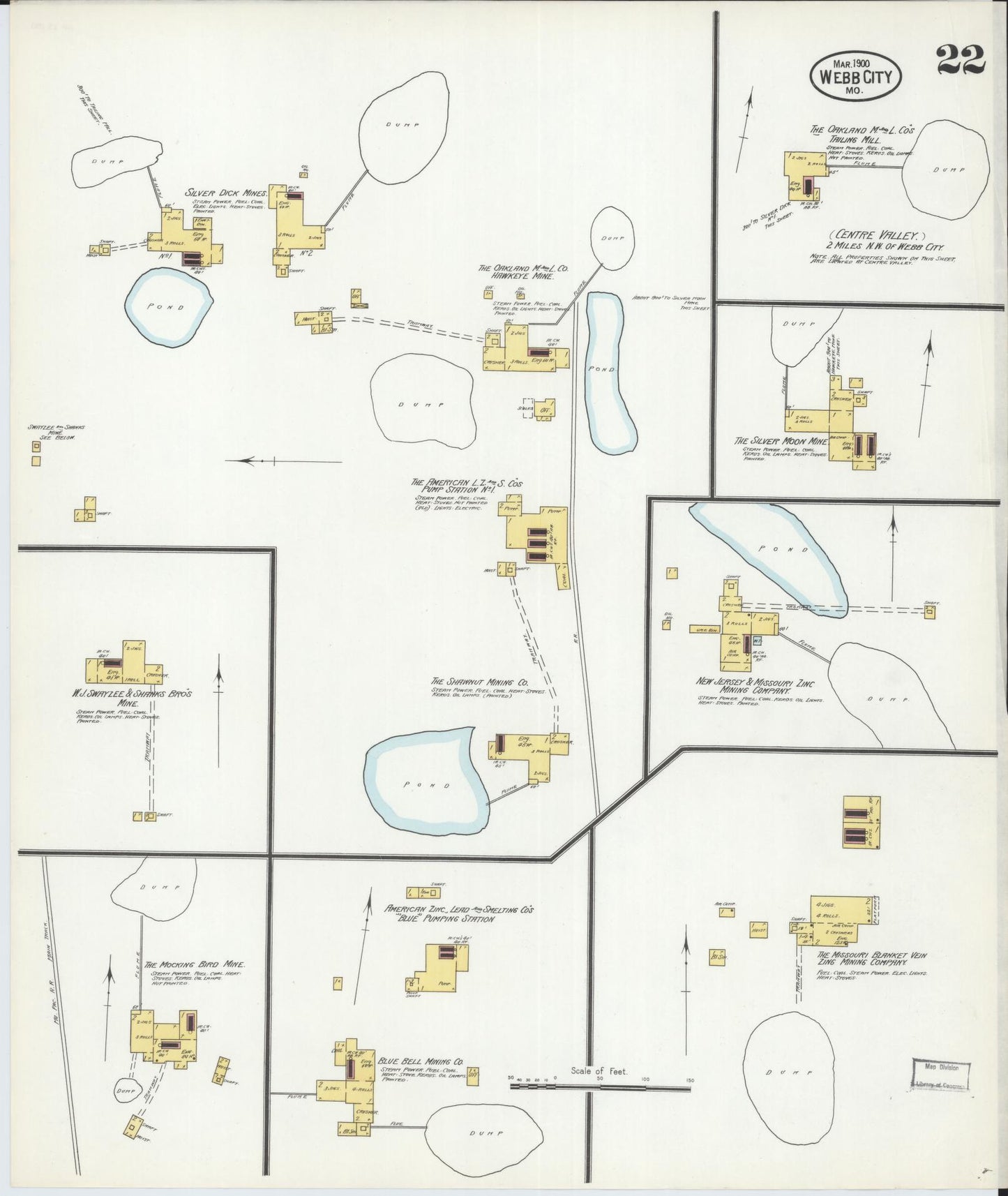 Sanborn Fire Insurance Map from Webb City, Jasper County, Missouri (1900), Sheet #0022 - Complete Map Set gallery image, historic Sanborn map, vintage wall art, Missouri Missouri