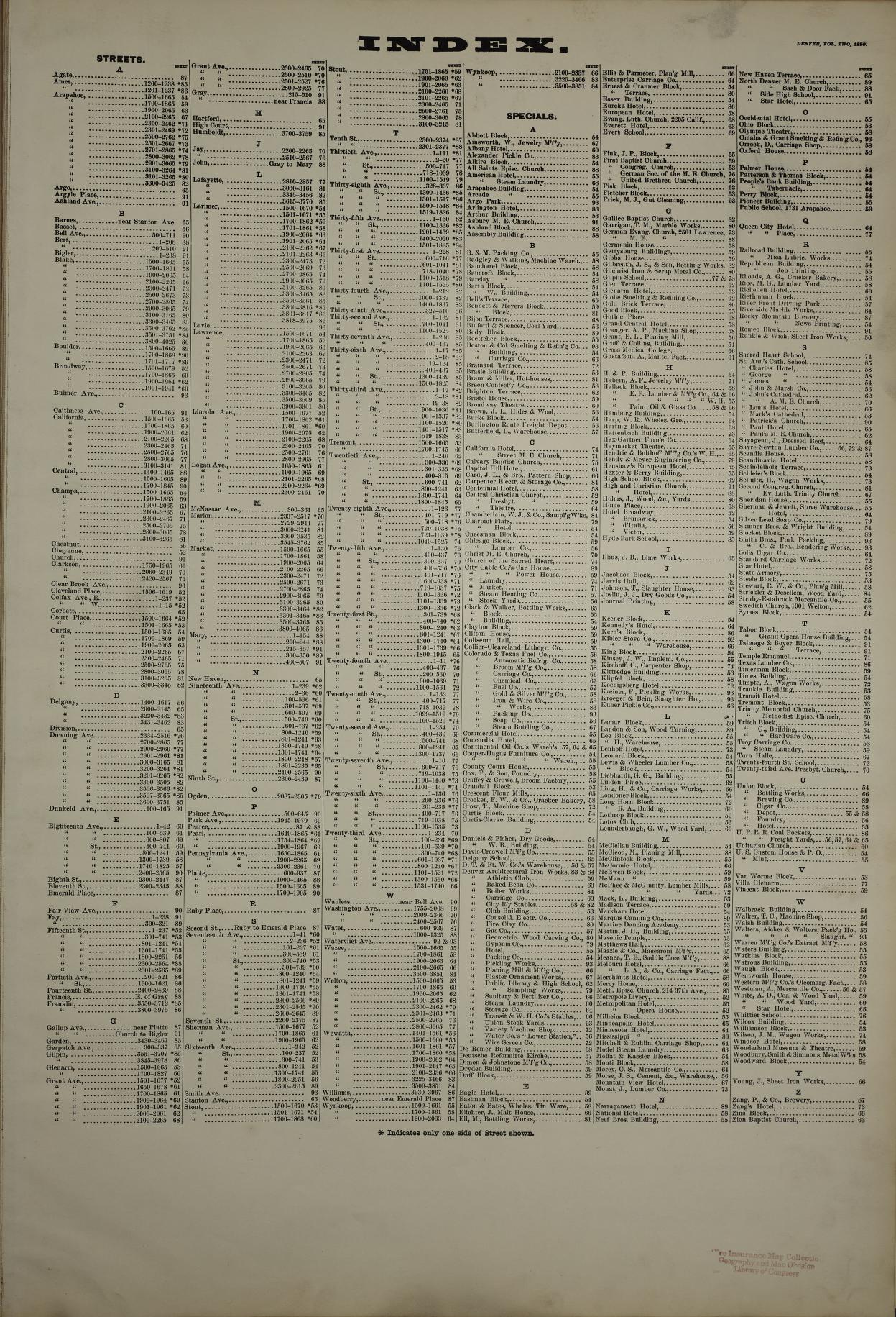 Sanborn Fire Insurance Map from Denver, Denver County, Colorado (1890), Sheet #0001 - Complete Map Set gallery image, historic Sanborn map, vintage wall art, Colorado Colorado