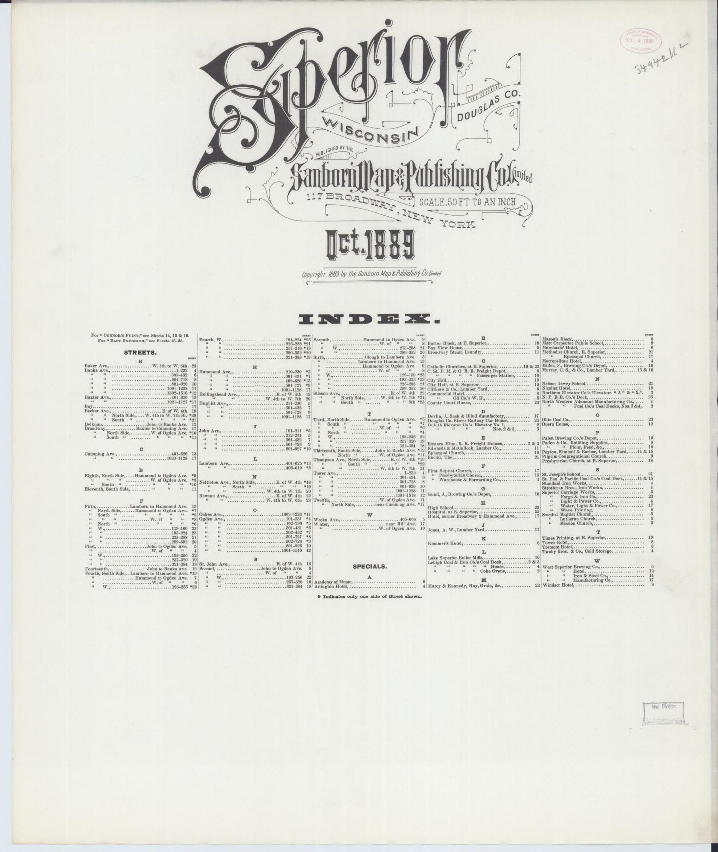 Superior, Douglas County, Wisconsin (1887) – Sanborn Fire Insurance Map – Map View