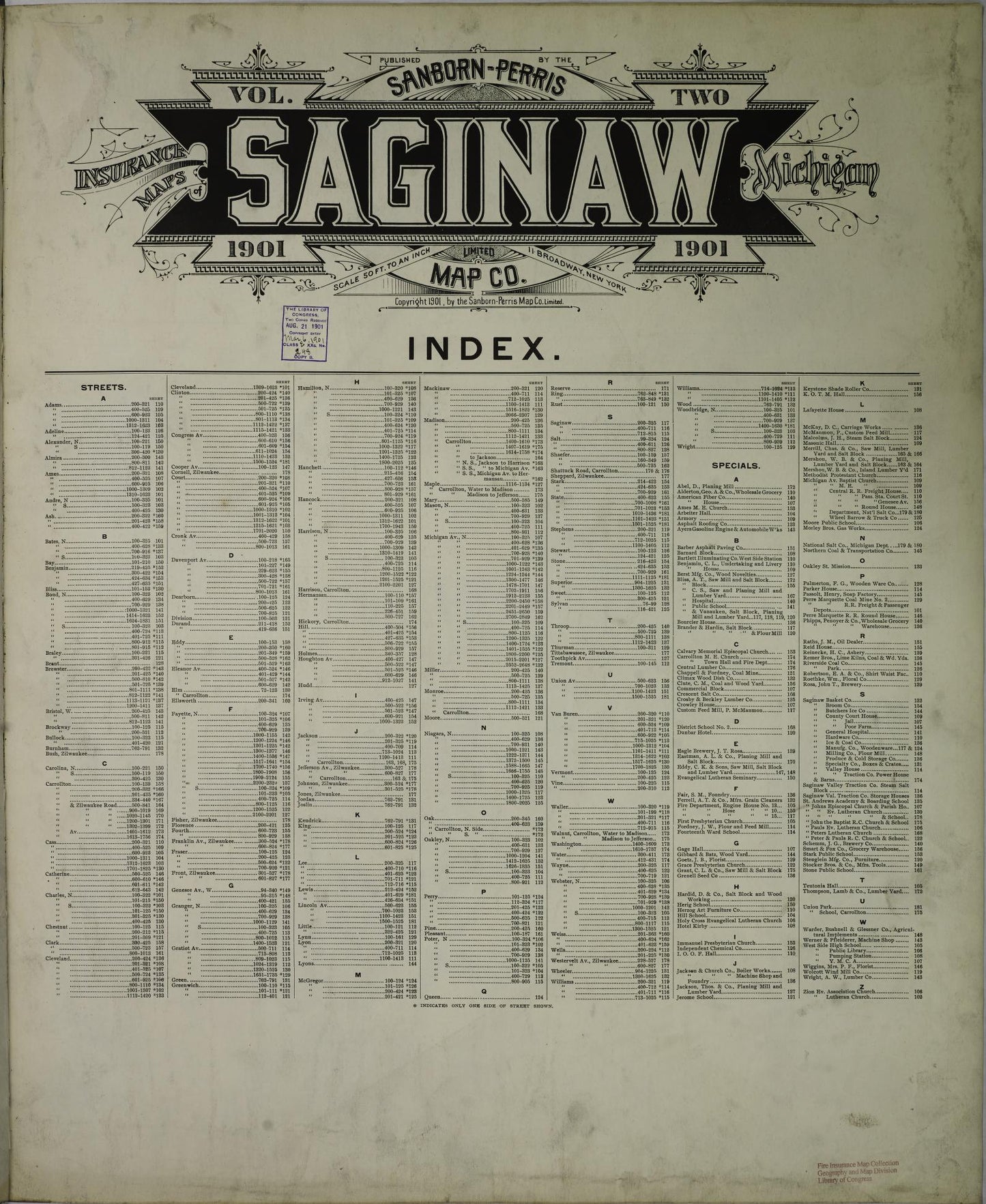 Sanborn Fire Insurance Map from Saginaw, Saginaw County, Michigan (1901), Sheet #0001 - Complete Map Set gallery image, historic Sanborn map, vintage wall art, Michigan Michigan