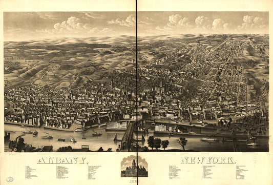 Albany, New York 1879. (1879) – Historic Bird’s-Eye View Panorama Print