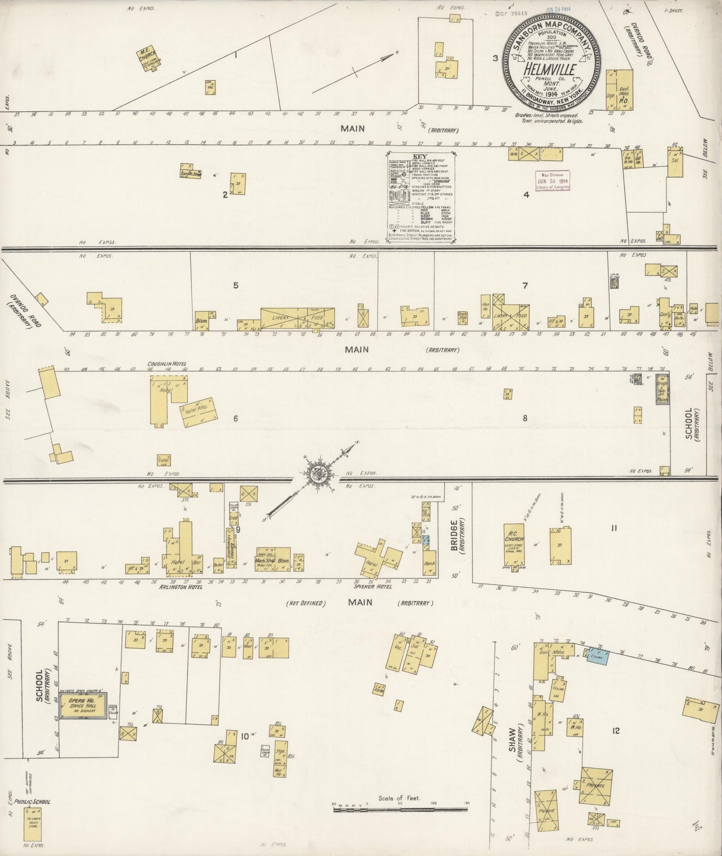 Sanborn Fire Insurance Map from Helmville, Powell County, Montana. (1914) – Historic Sanborn Fire Insurance Map Print