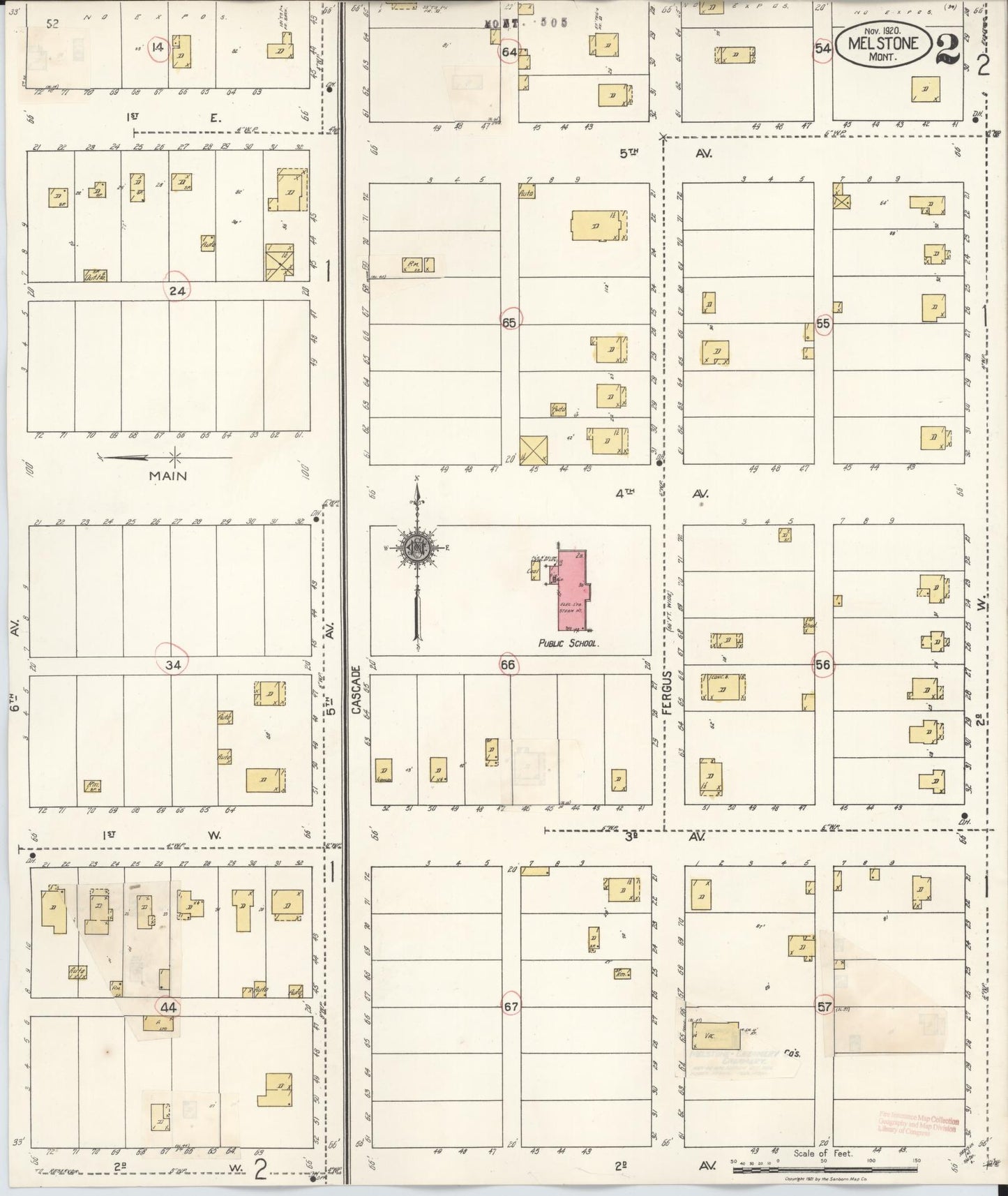 Sanborn Fire Insurance Map from Melstone, Musselshell County, Montana (1929), Sheet #0002 - Complete Map Set gallery image, historic Sanborn map, vintage wall art, Montana Montana