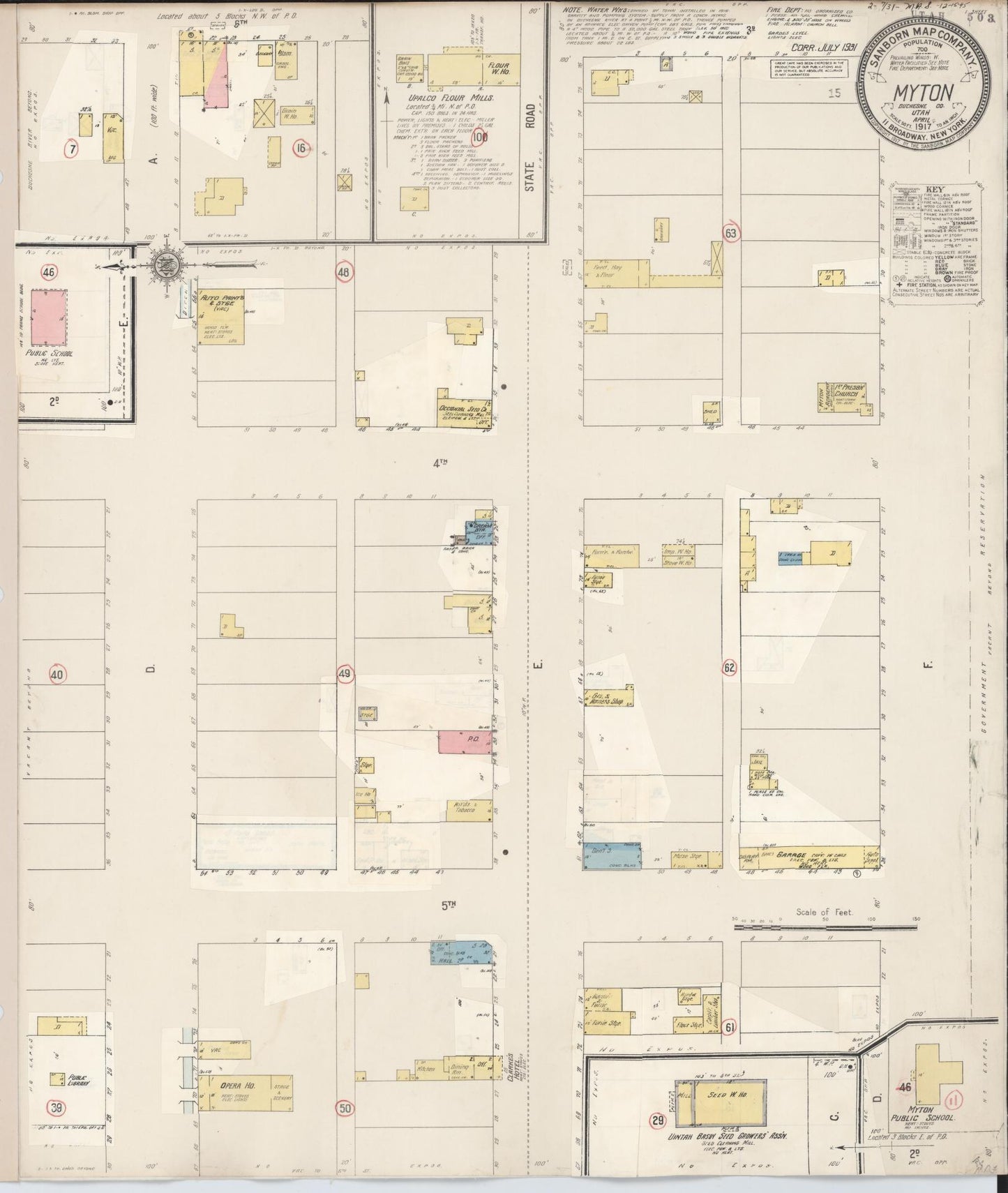 Sanborn Fire Insurance Map from Myton, Duchesne County, Utah. (1931) – Historic Sanborn Fire Insurance Map Print