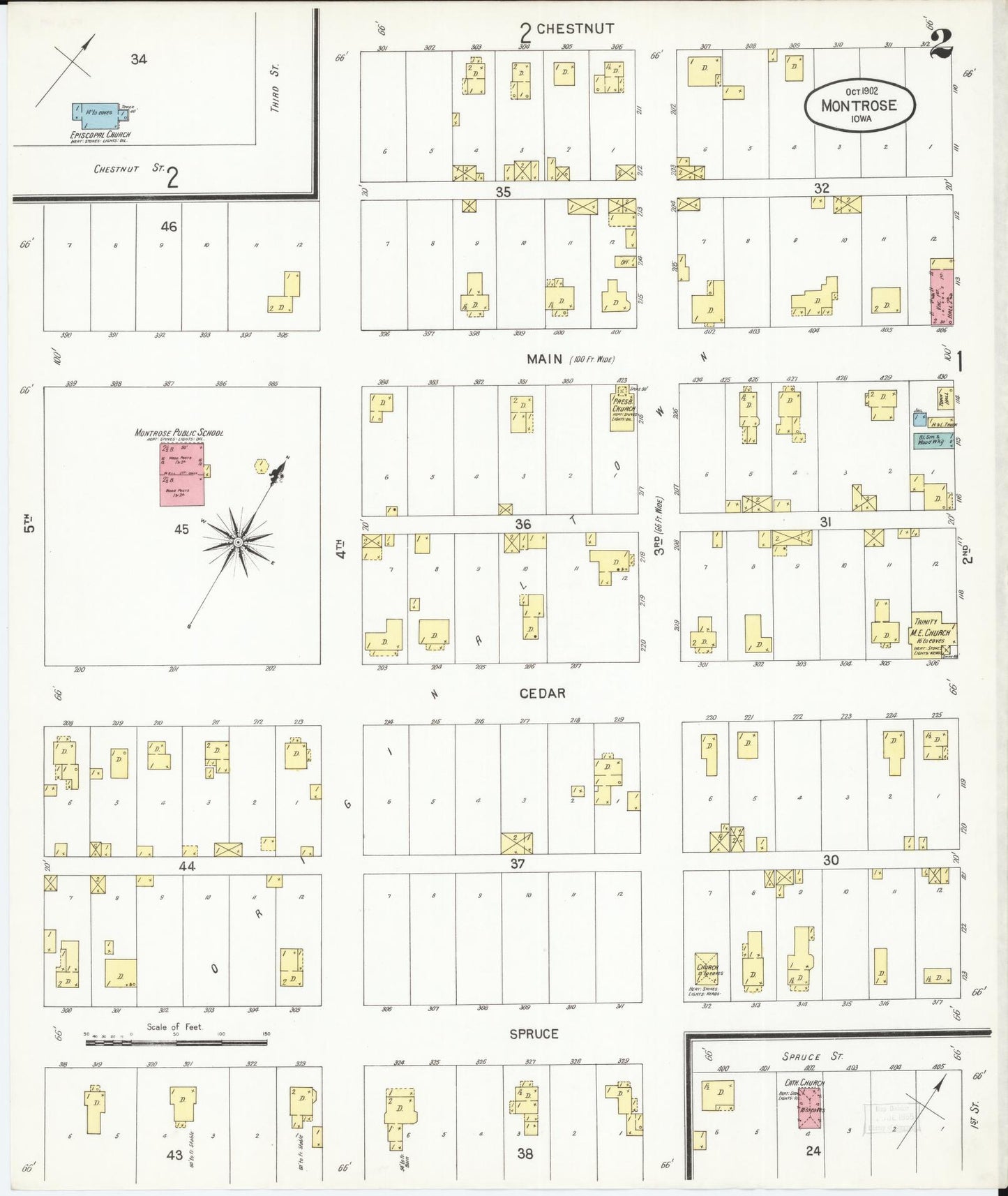 Sanborn Fire Insurance Map from Montrose, Lee County, Iowa (1902), Sheet #0002 - Historic Sanborn Fire Insurance Map Print