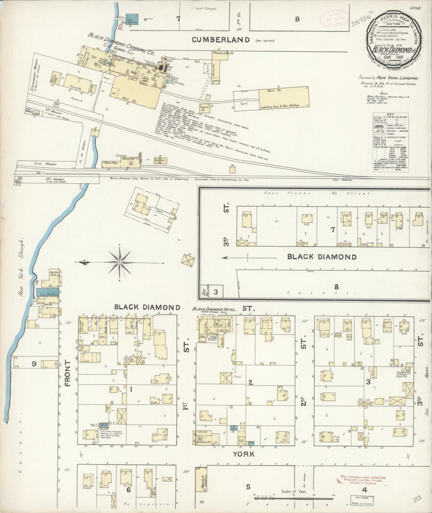 Sanborn Fire Insurance Map from Black Diamond, Contra Costa, California (1891), Sheet #0001 - Historic Sanborn Fire Insurance Map Print, vintage old map wall art, antique decor, genealogy gift, California California map