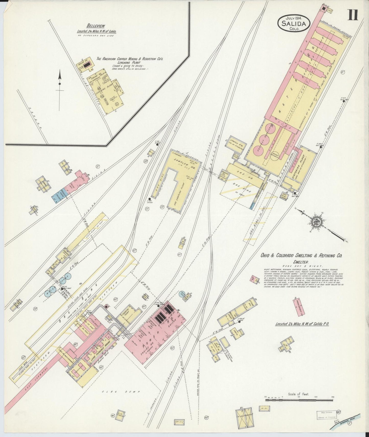 Sanborn Fire Insurance Map from Salida, Chaffee County, Colorado (1914), Sheet #0011 - Historic Sanborn Fire Insurance Map Print, vintage old map wall art, antique decor, genealogy gift, Colorado Colorado map