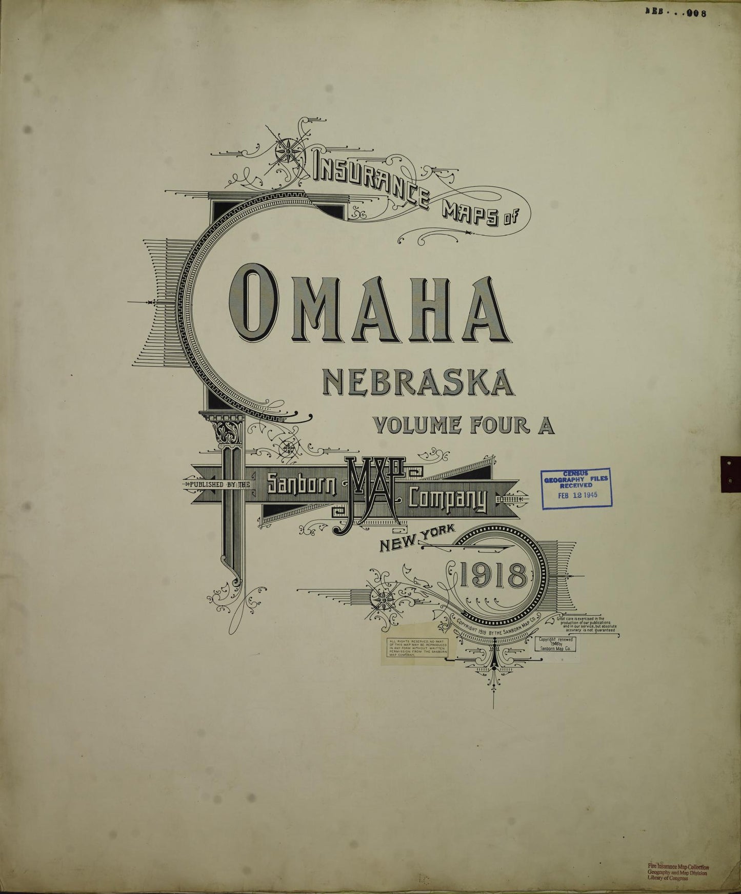 Sanborn Fire Insurance Map from Omaha, Douglas And Sarpy County, Nebraska (1962), Sheet #0001 - Complete Map Set gallery image, historic Sanborn map, vintage wall art, Nebraska Nebraska