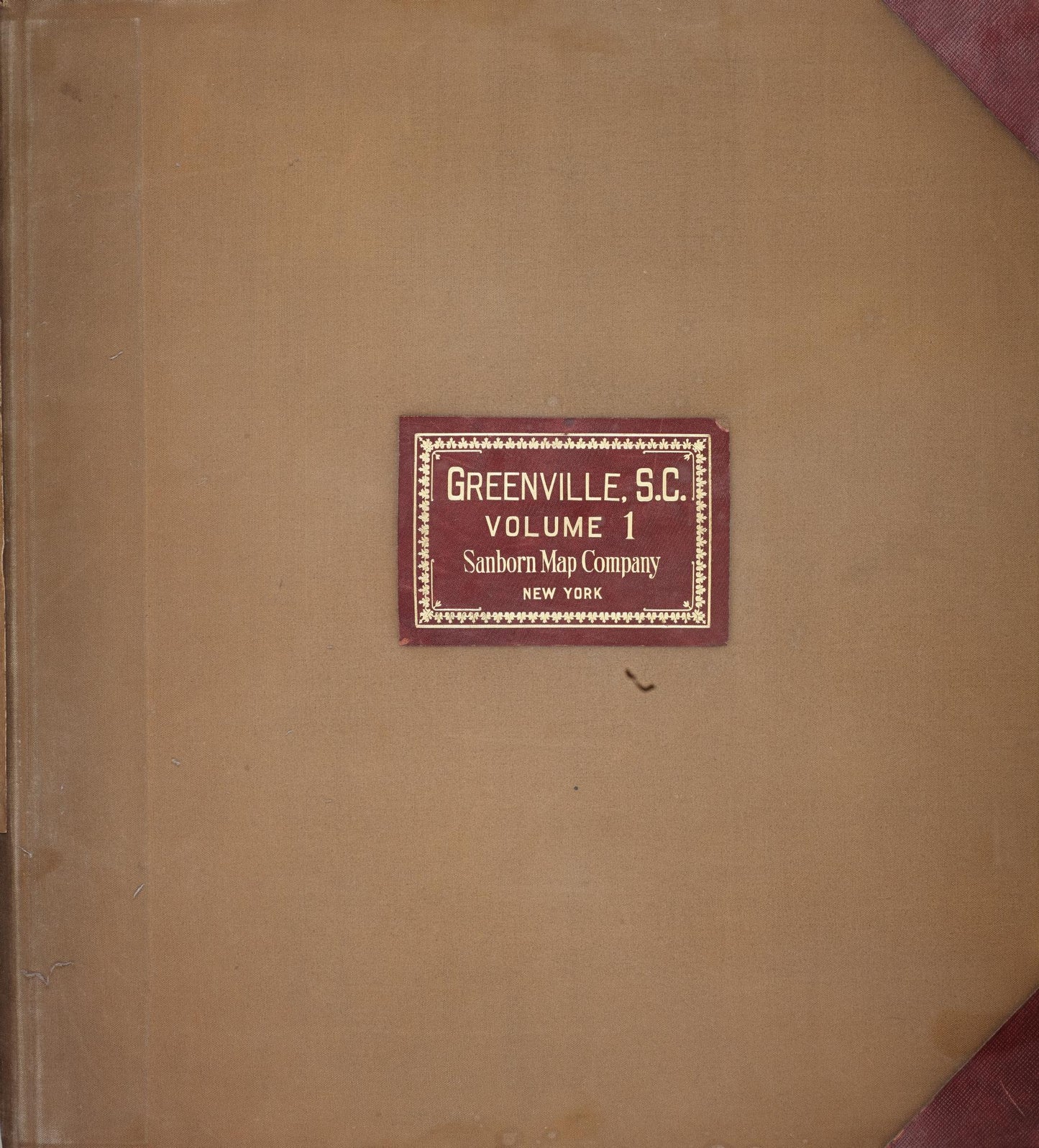 Sanborn Fire Insurance Map from Greenville, Greenville County, South Carolina (1961), Sheet #0001 - Historic Sanborn Fire Insurance Map Print, vintage old map wall art, antique decor, genealogy gift, South Carolina South Carolina map