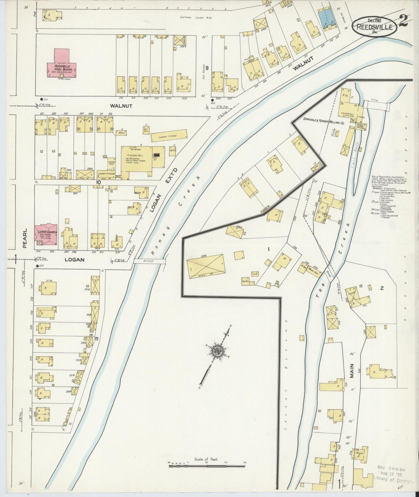 Sanborn Fire Insurance Map from Reedsville, Mifflin County, Pennsylvania (1910), Sheet #0002 - Complete Map Set gallery image, historic Sanborn map, vintage wall art, Pennsylvania Pennsylvania