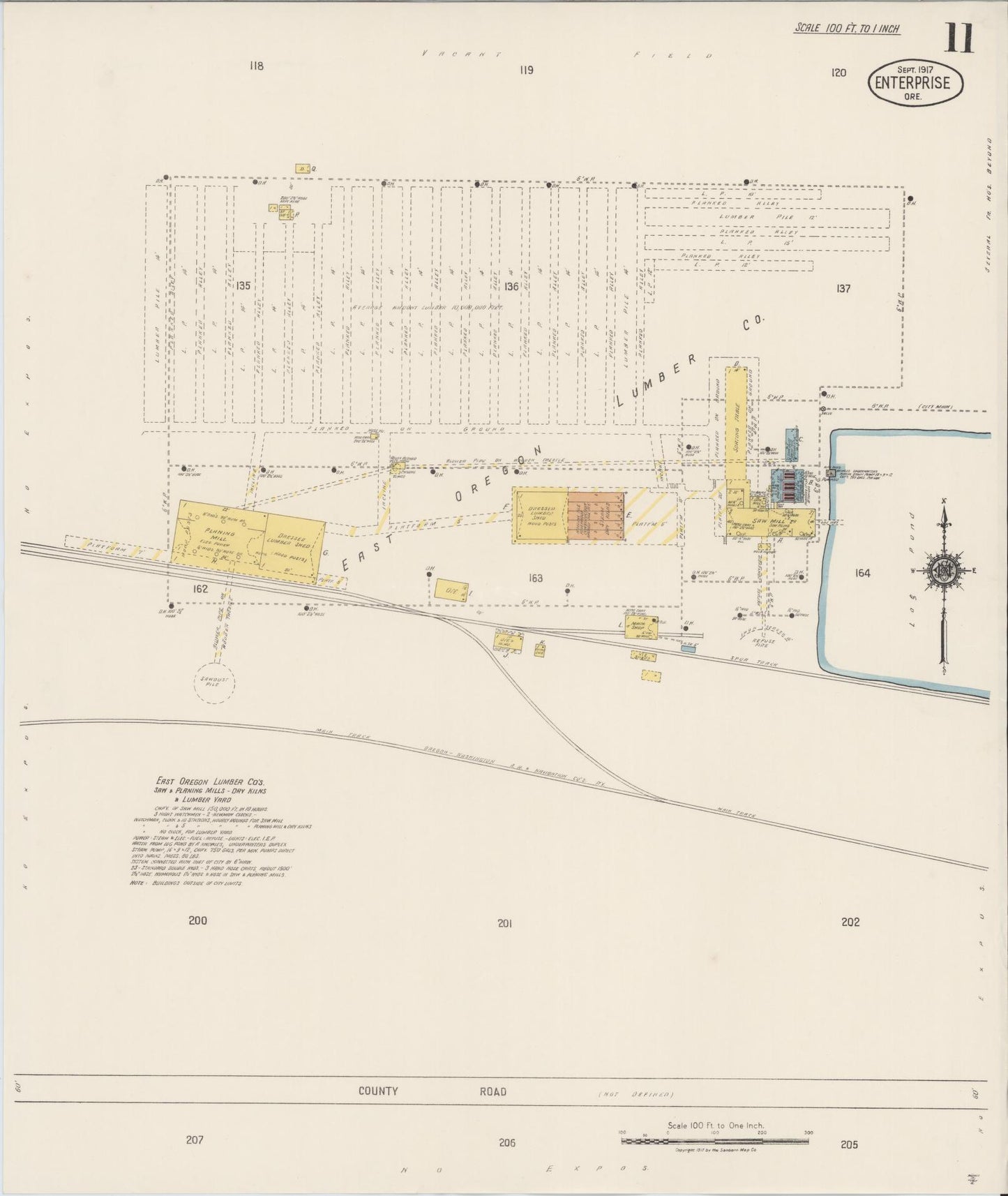 Sanborn Fire Insurance Map from Enterprise, Wallowa County, Oregon (1917), Sheet #0011 - Complete Map Set gallery image, historic Sanborn map, vintage wall art, Oregon Oregon