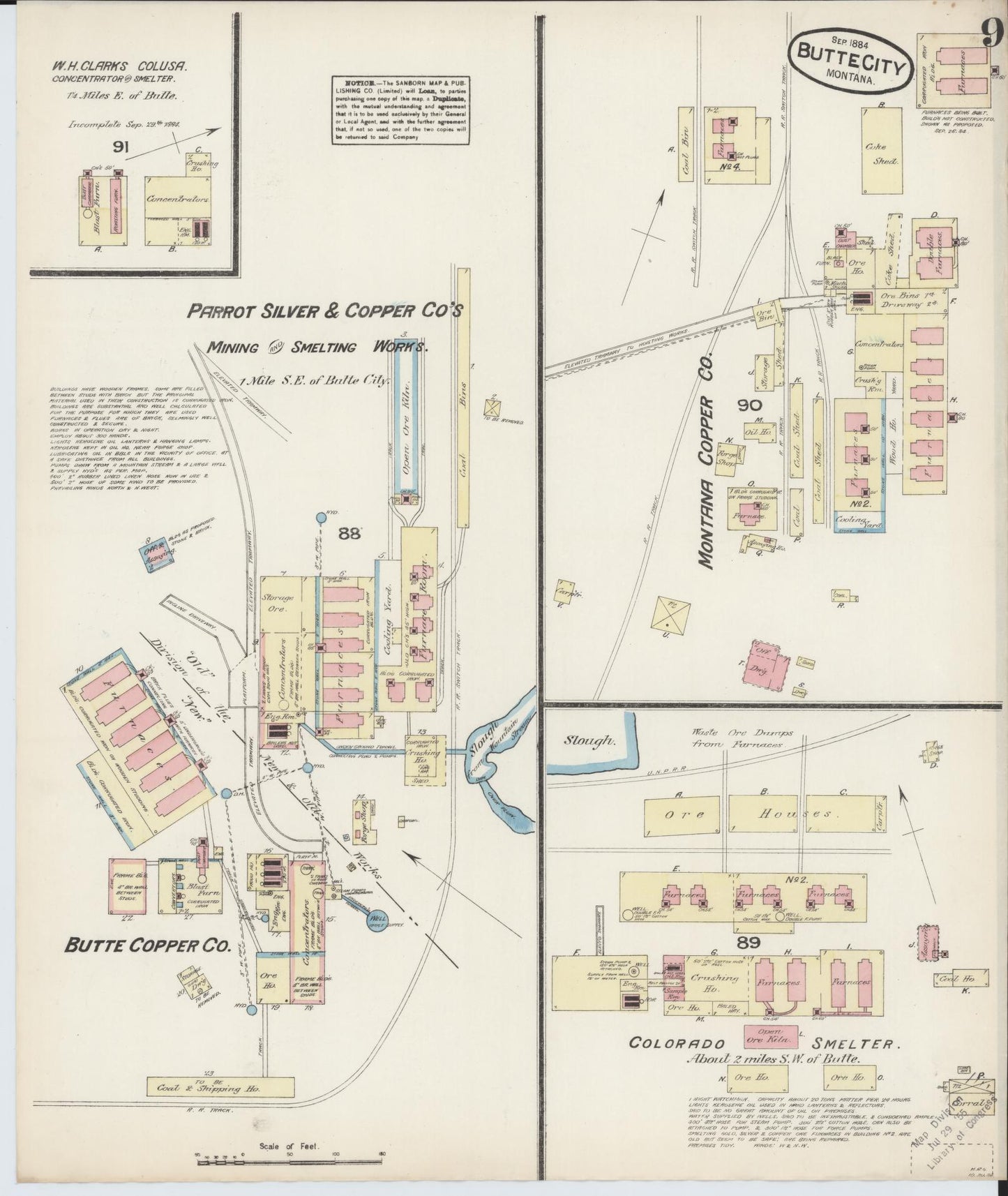Sanborn Fire Insurance Map from Butte, Silver Bow County, Montana (1884), Sheet #0009 - Historic Sanborn Fire Insurance Map Print, vintage old map wall art, antique decor, genealogy gift, Montana Montana map