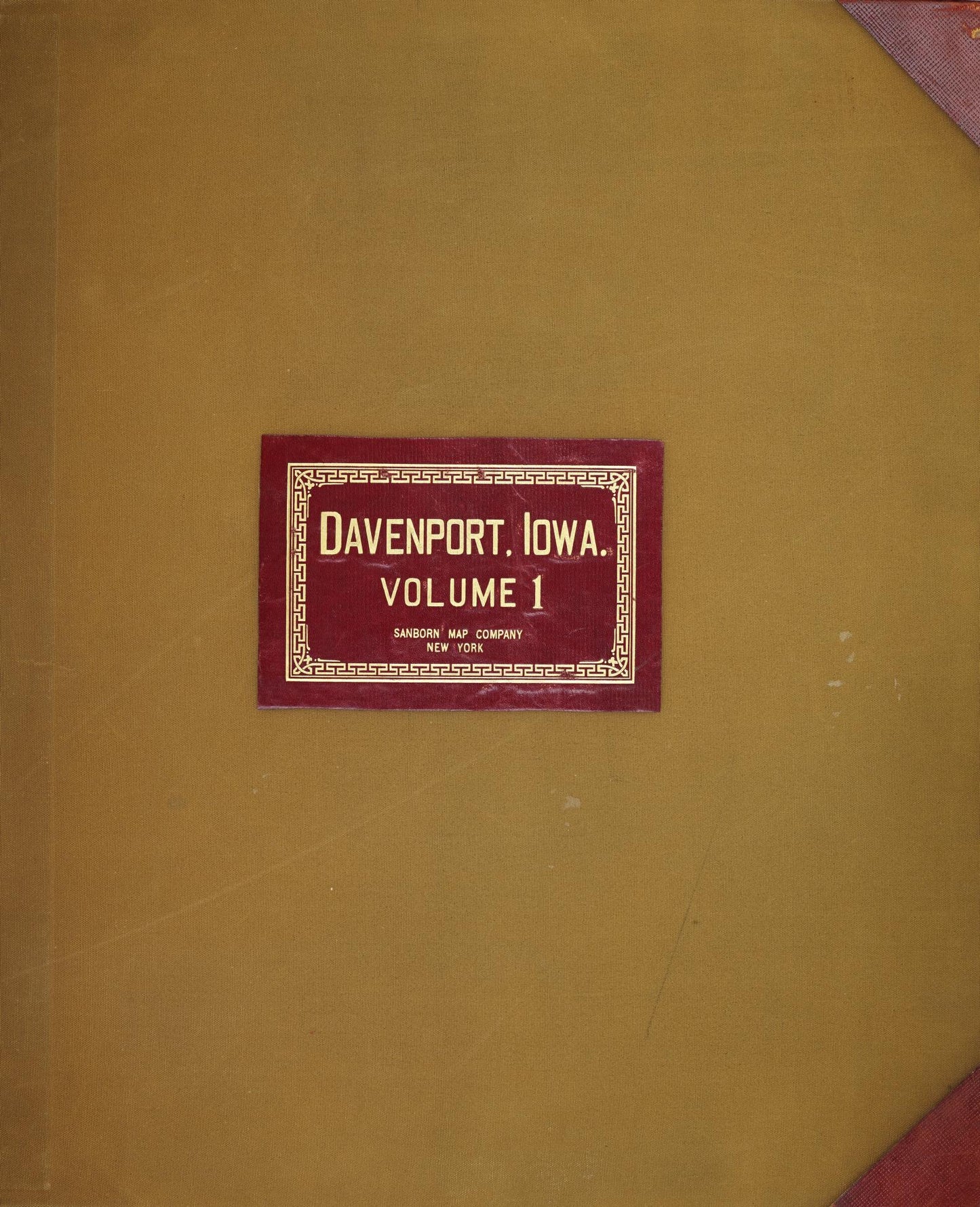 Sanborn Fire Insurance Map from Davenport, Scott County, Iowa (1950), Sheet #0001 - Historic Sanborn Fire Insurance Map Print, vintage old map wall art