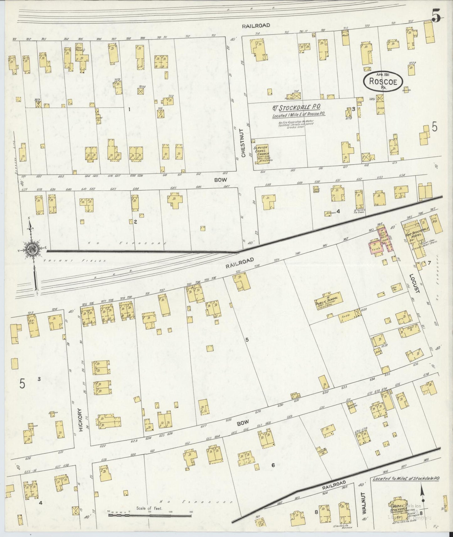 Sanborn Fire Insurance Map from Roscoe, Washington County, Pennsylvania (1911), Sheet #0005 - Complete Map Set gallery image, historic Sanborn map, vintage wall art, Pennsylvania Pennsylvania