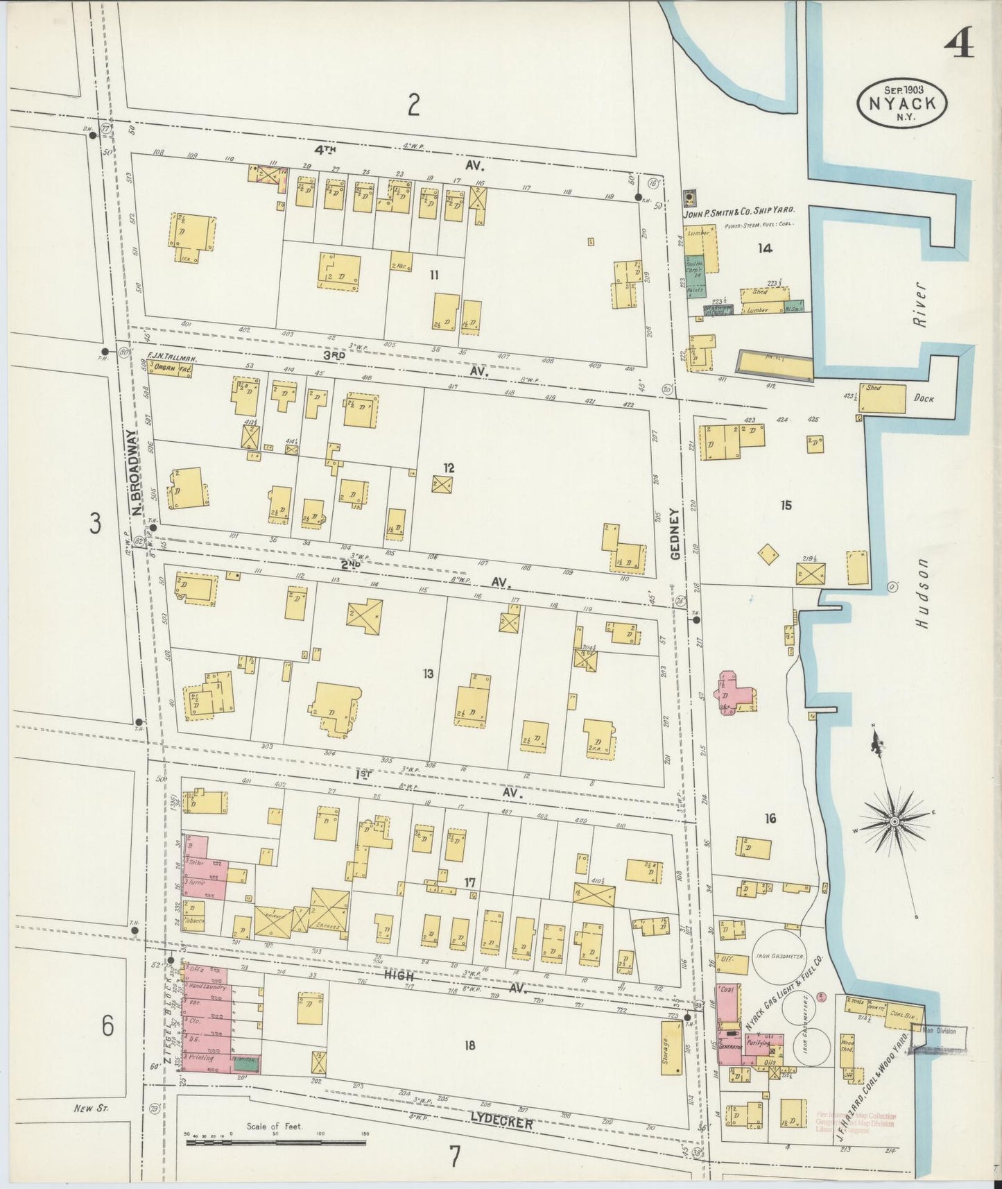 Sanborn Fire Insurance Map from Nyack, Rockland County, New York. (1903), Sheet #0004