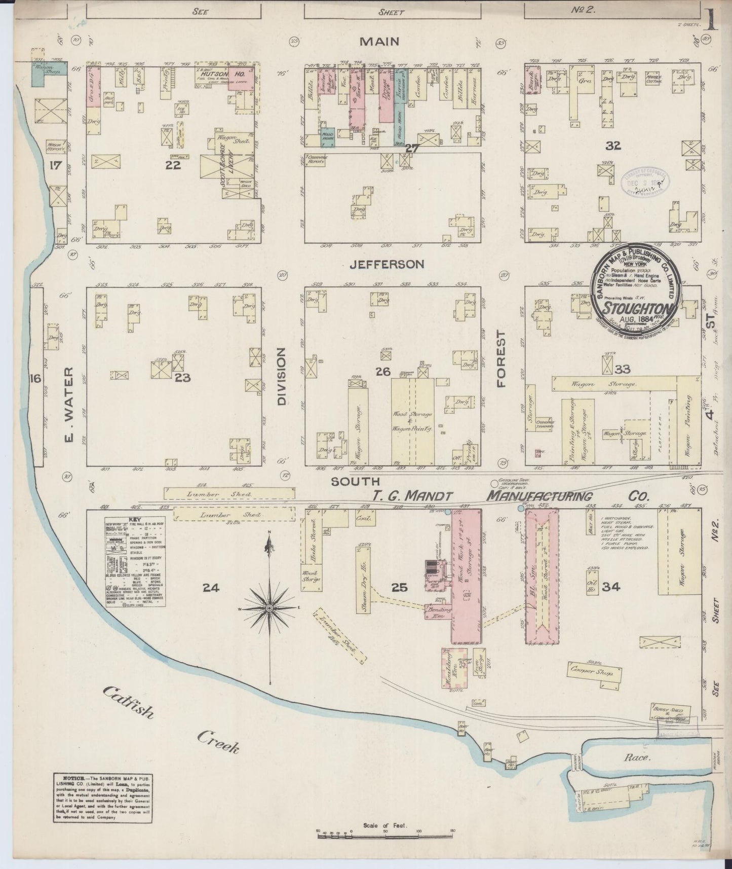 Stoughton, Dane County, Wisconsin (1884) – Sanborn Fire Insurance Map – Map View