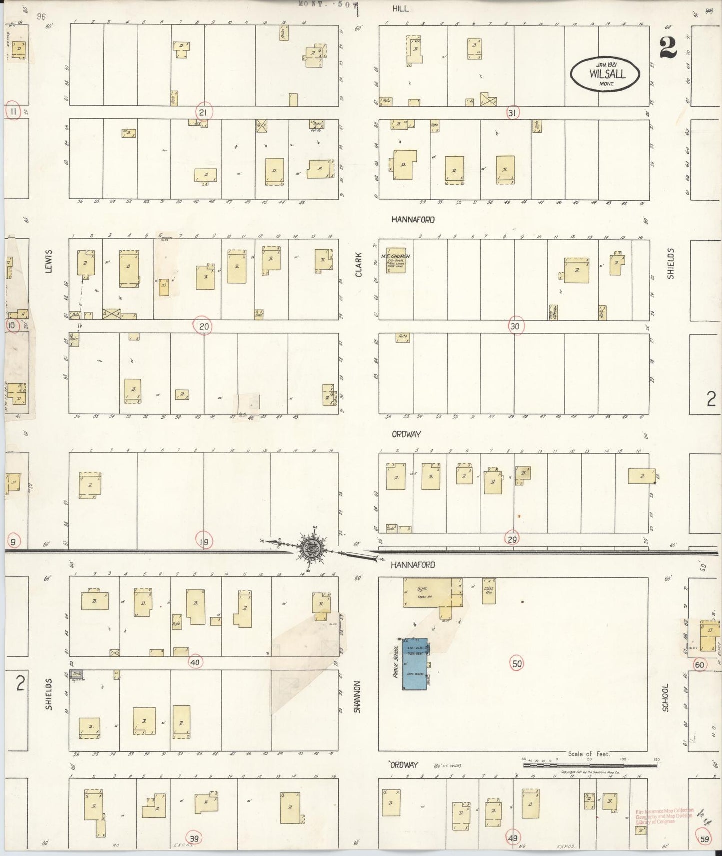 Sanborn Fire Insurance Map from Wilsall, Park County, Montana (1927), Sheet #0002 - Complete Map Set gallery image, historic Sanborn map, vintage wall art, Montana Montana