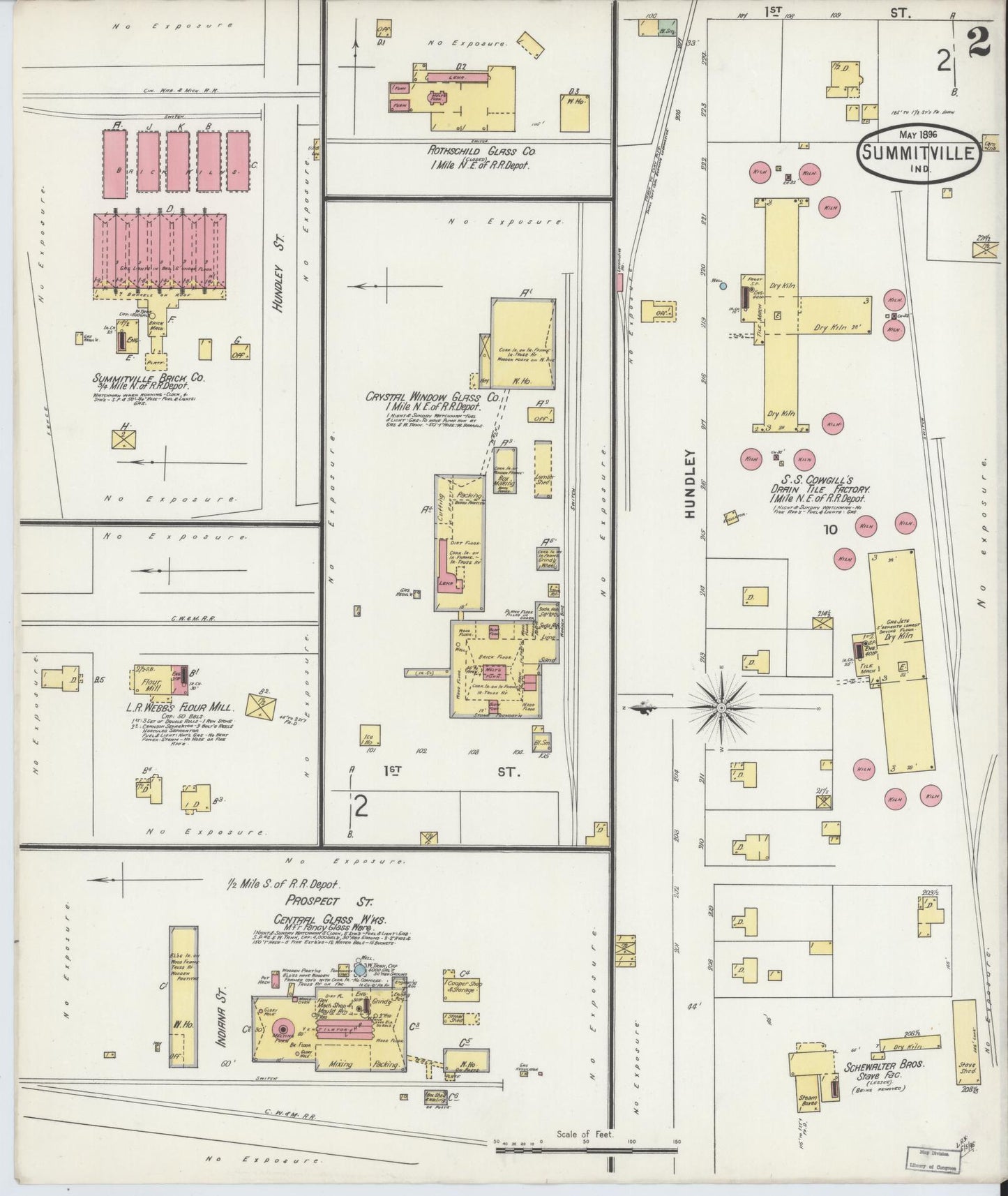 Sanborn Fire Insurance Map from Summitville, Madison County, Indiana (1896), Sheet #0002 - Complete Map Set gallery image, historic Sanborn map, vintage wall art, Indiana Indiana