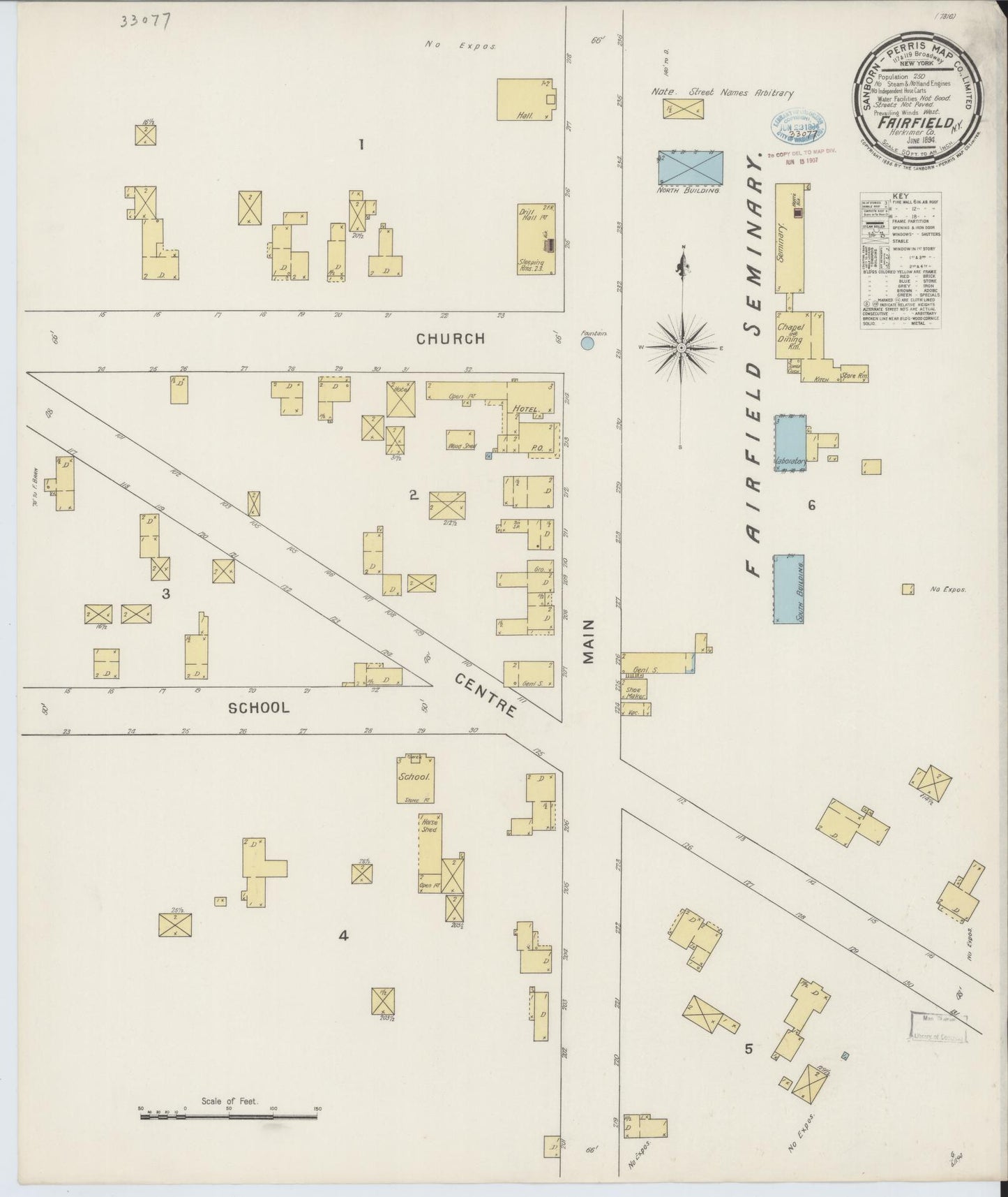 Sanborn Fire Insurance Map from Fairfield, Herkimer County, New York. (1894) – Historic Sanborn Fire Insurance Map Print